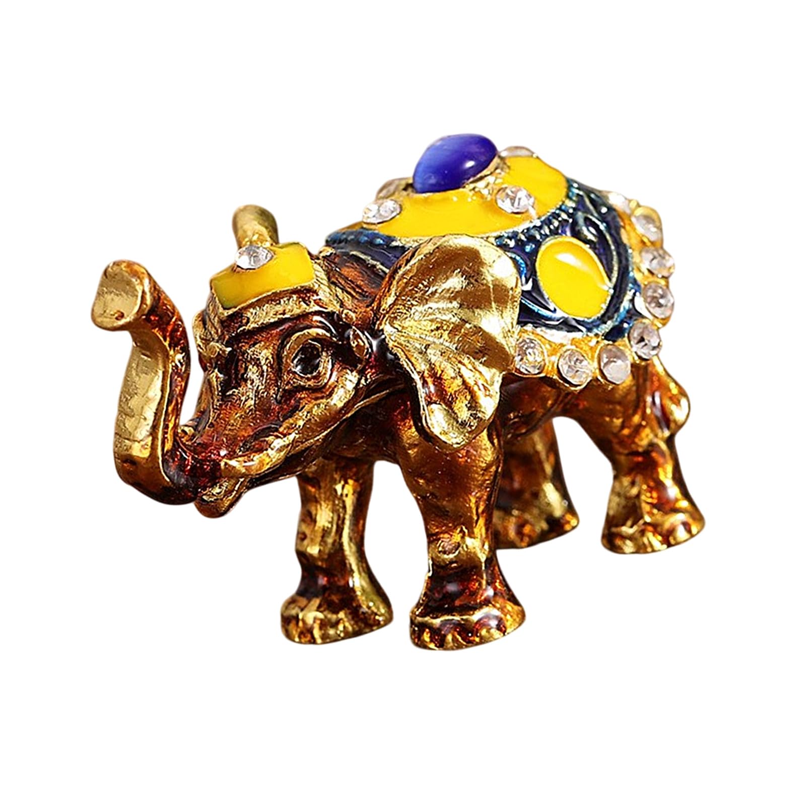 JSGHGDF Handcrafted Elephant Designs Jewelry Organizers Box Featuring Delicate Diamonds Pattern Bedroom Decoration Jewelry Container