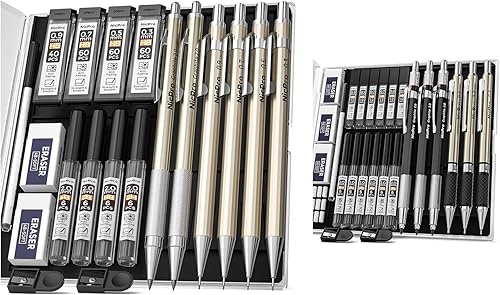 Nicpro Juego de 6 lápices mecánicos de 0.012 in, 0.020 in, 0.028 in, 0.035 in, 0.079 in