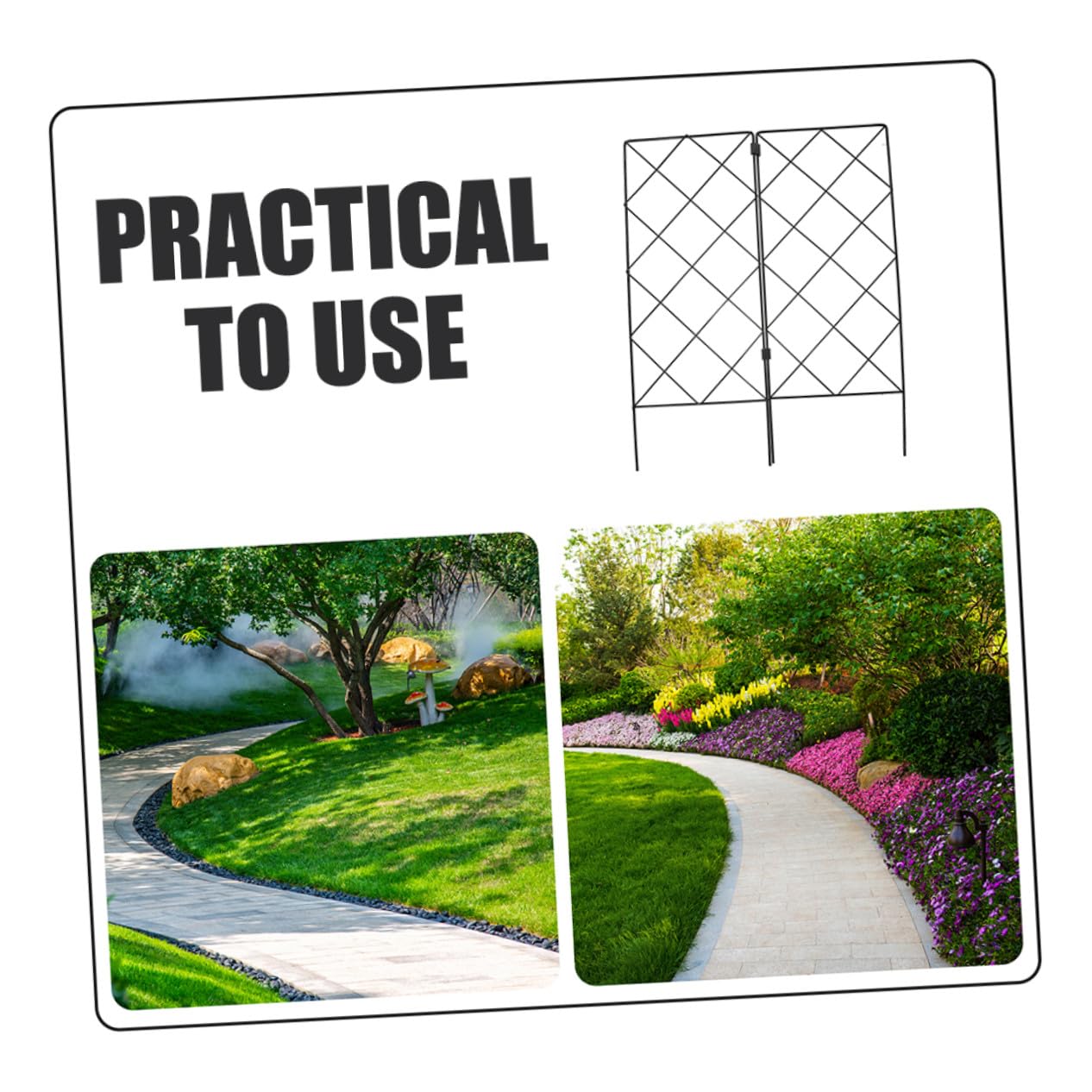 2pièces Accessoires De Jardinage Treillis pour Plantes Grimpantes Décoration pour Pots De Fleurs Support pour Croissance Droite Et Saine