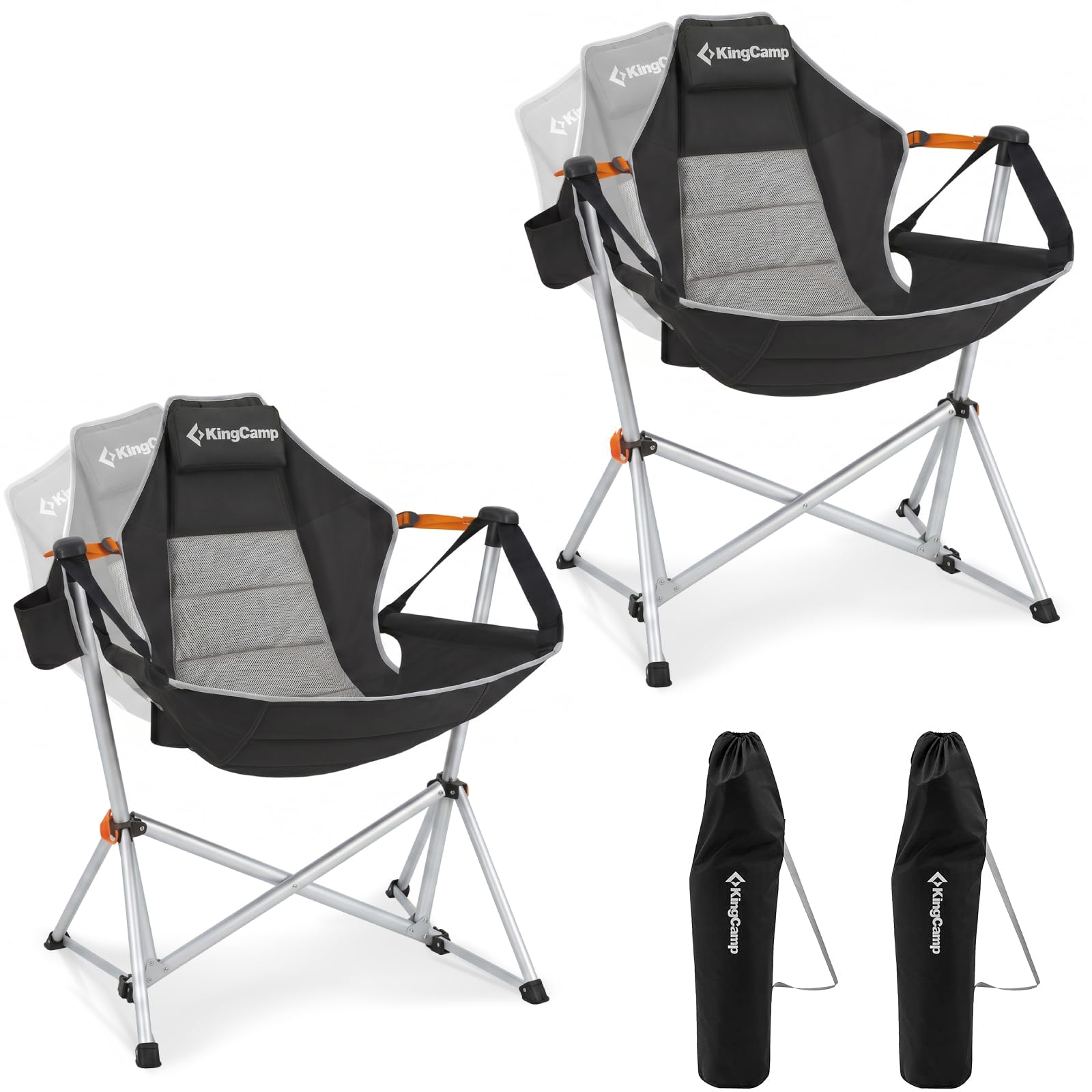 KingCamp KingCamp 2 Pack Hammock Camping Chair, 400lbs Heavy Duty Swinging Chairs