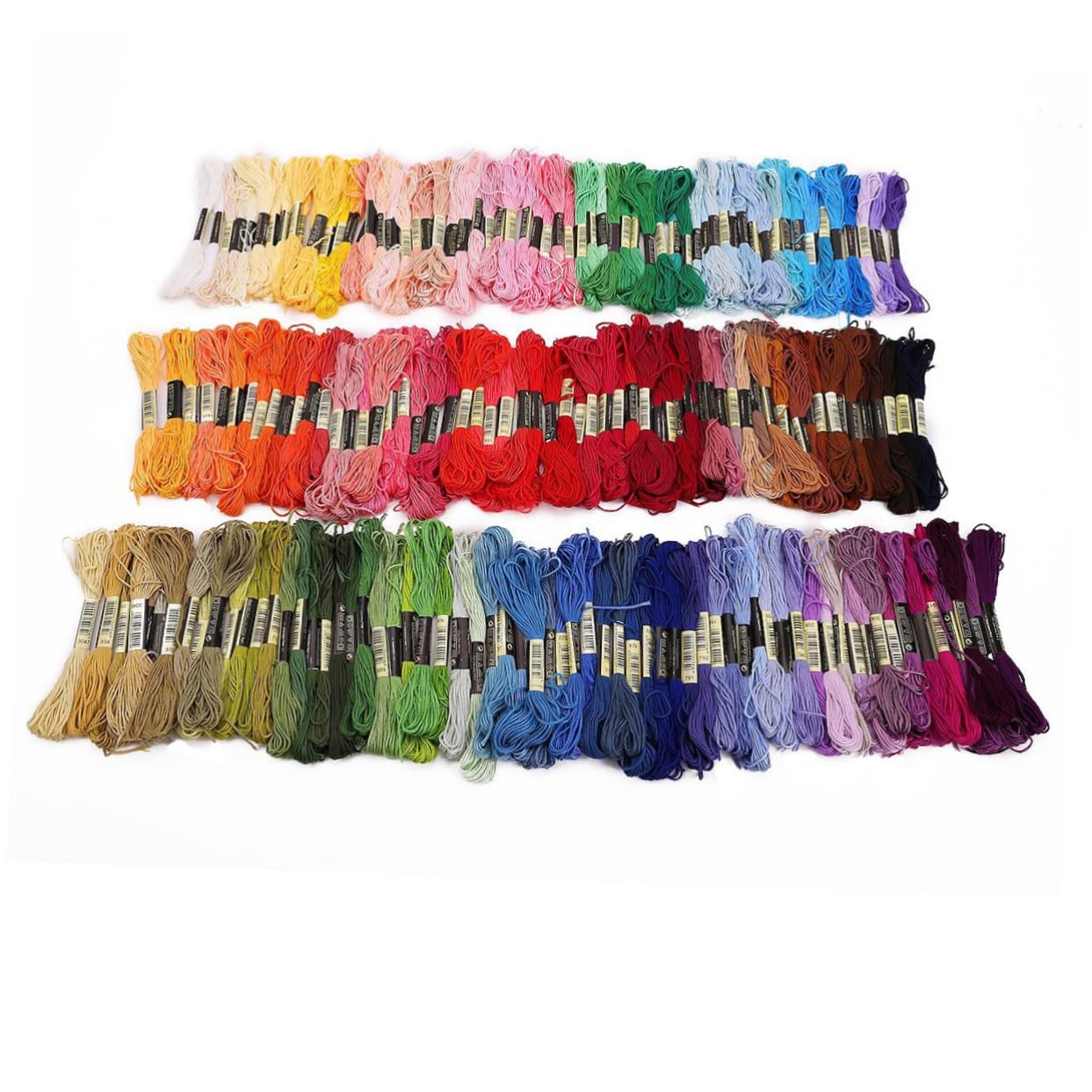Hilo de Bordar de Algodón Multicolor, 200 Madejas, 8 M