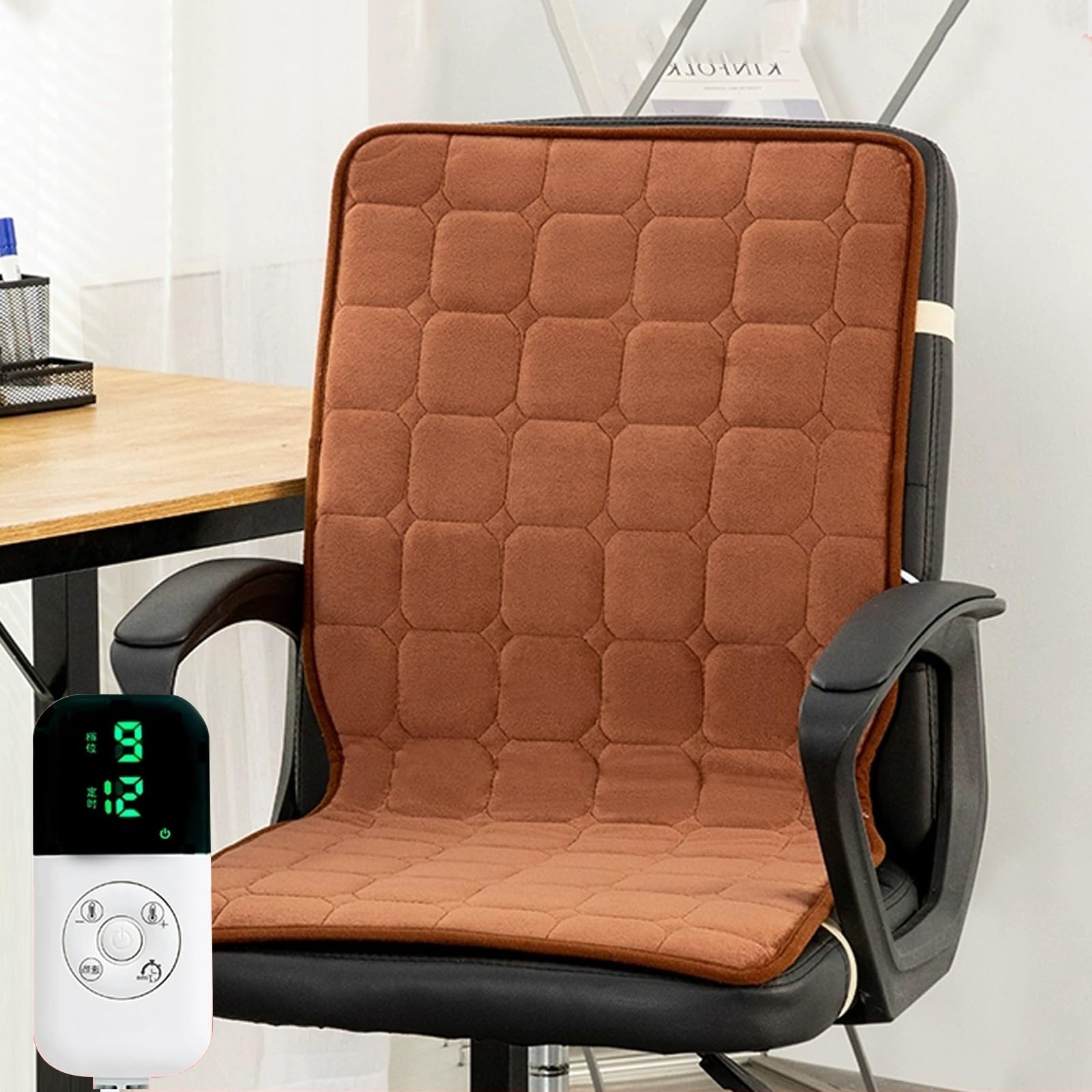Cojin Silla Calefactores, Cojin Calefactor Silla Oficina, Cojín Antiescaras, Cojin Tumbona, Cojines Sillas Terraza(Brown,45 * 90cm(17.7 * 35.4in))