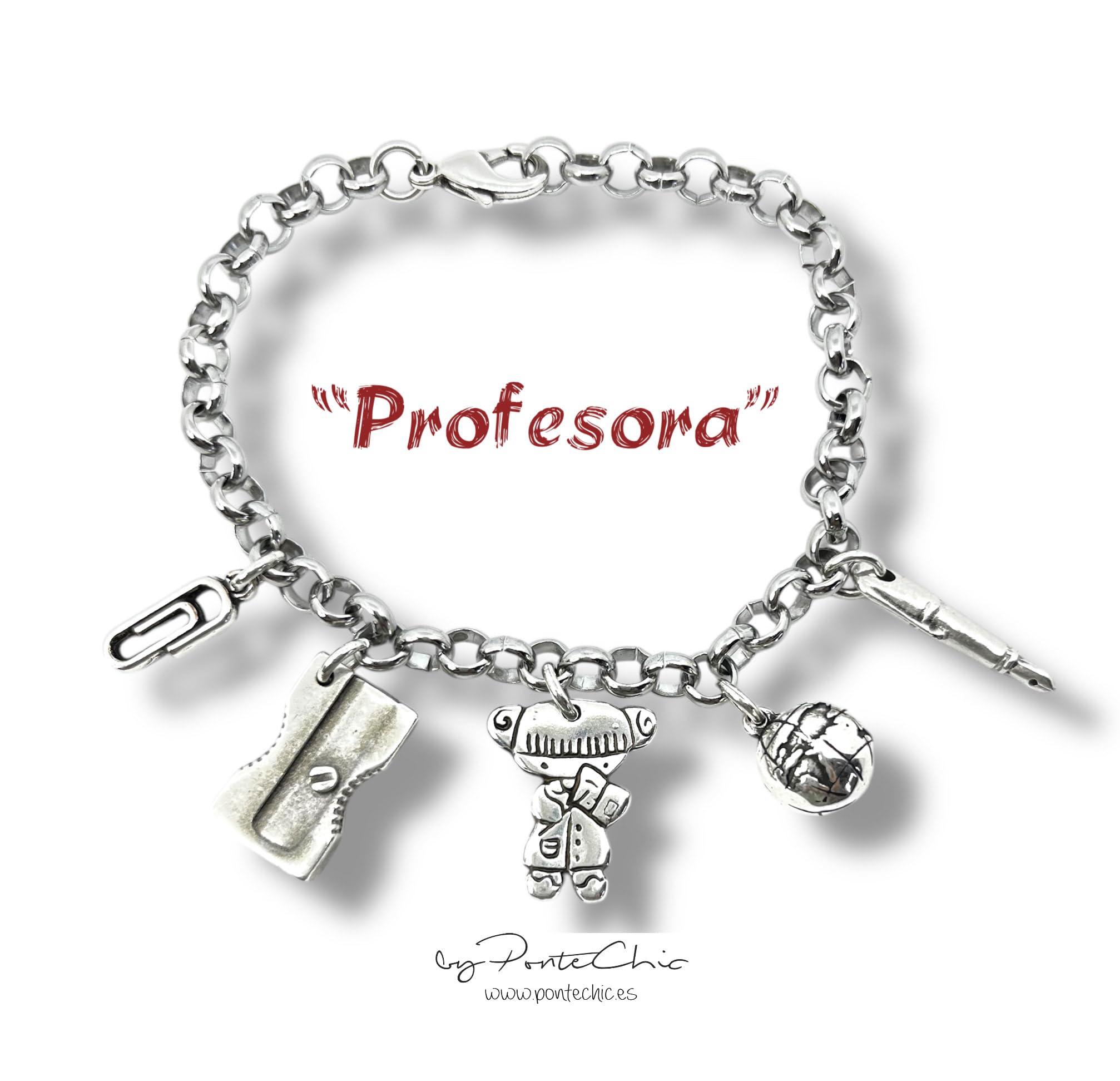 Pulsera Temática "PROFESORA" FIN DE CURSO