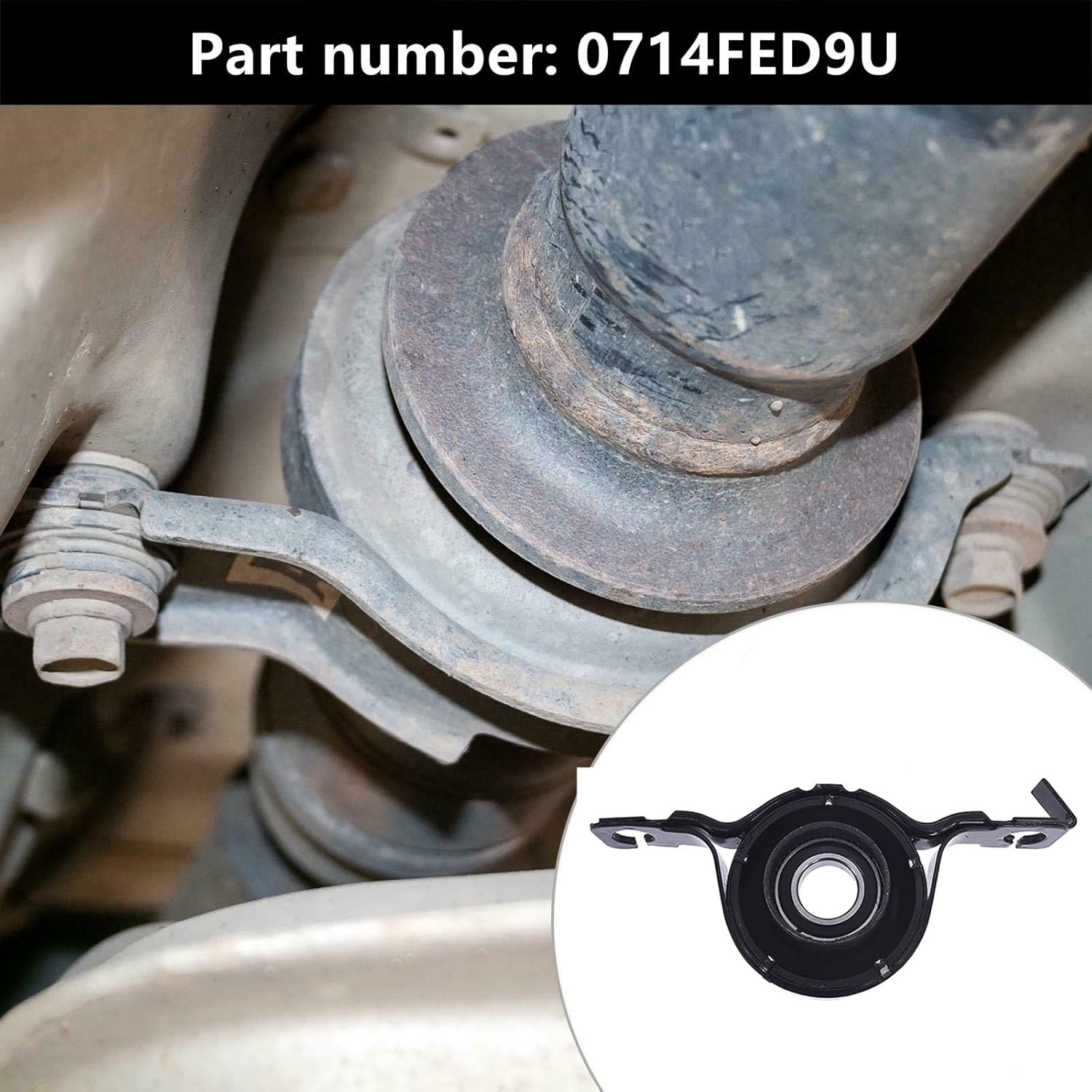 Drive Shaft Center Support Bearing 0714FED9U Replacement for 2007 2008 2009 2010 2011 2012 2013 2014 Ford Edge AWD