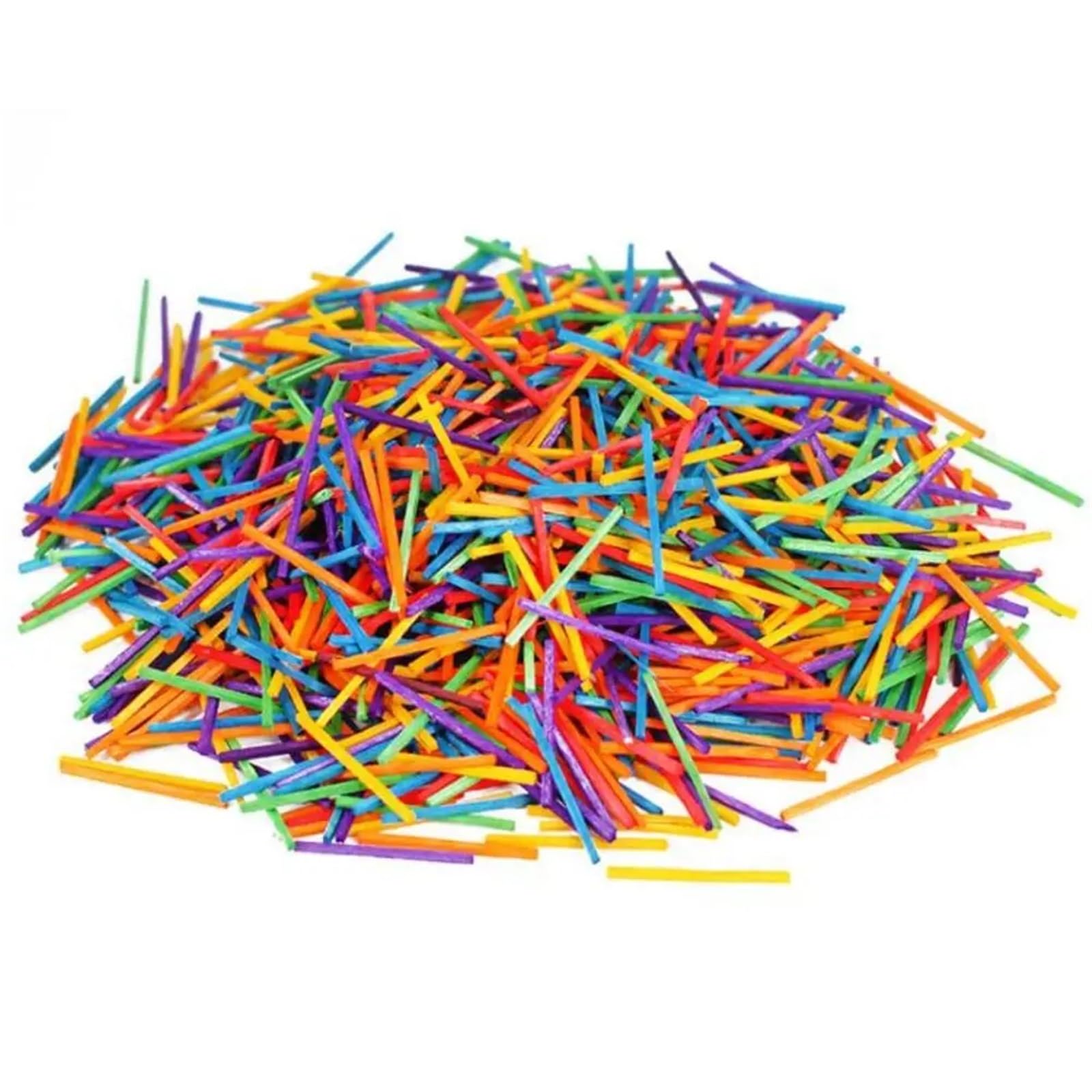 Wooden Sticks for Crafts, Wooden Dowels Sticks DIY Crafts Matchsticks Wood Color, Multicolor 0.2x4.2cm Pack Of 1000(Colorful)