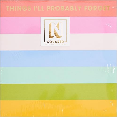 C.R. Gibson Bloc de notas jumbo, rayas cuadradas, 150 hojas con elegantes detalles de lámina dorada, papelería elegante y funcional (CM25-25499)