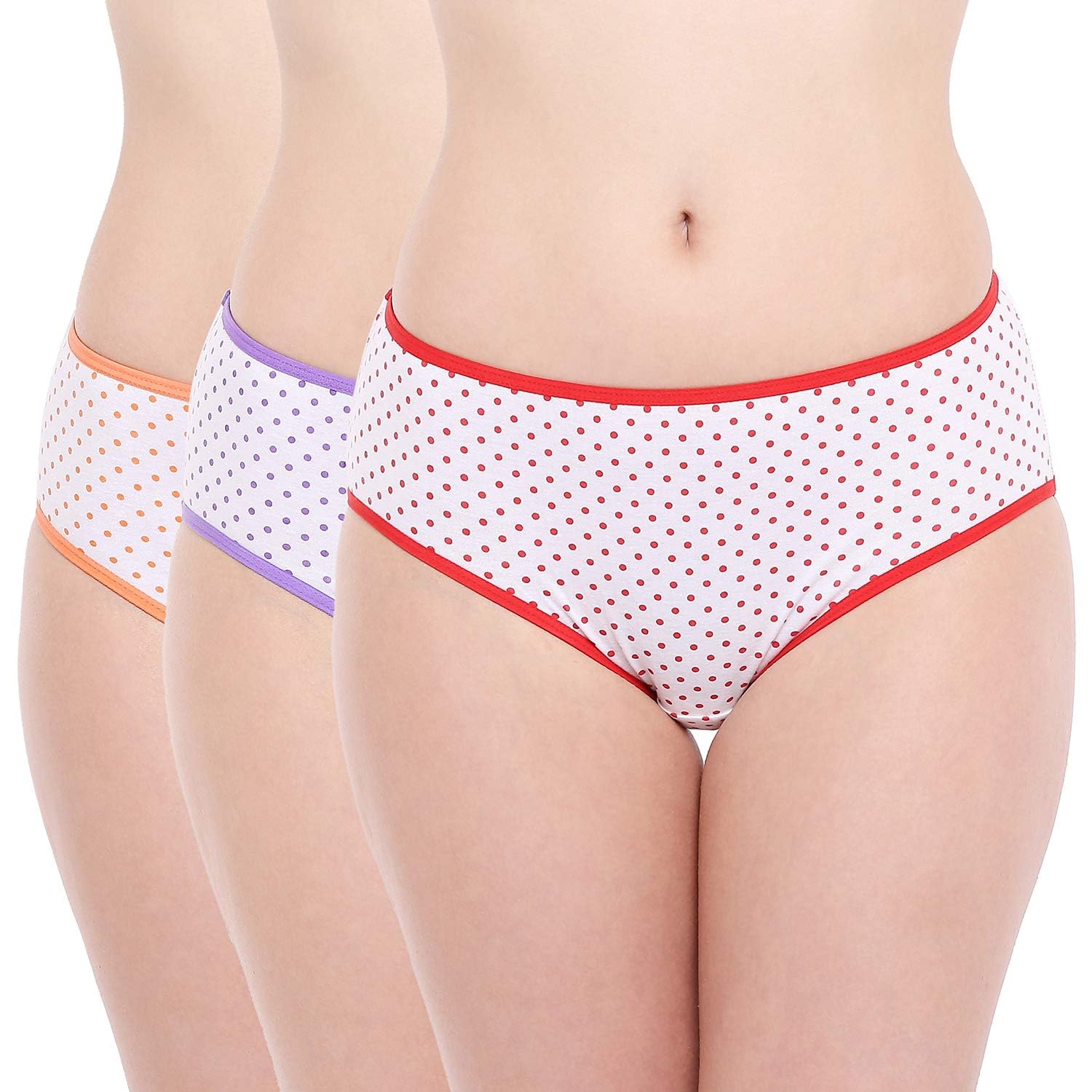 chic 100% Cotton Love Lady Dot Set of 3 Panty for Women-picture-12