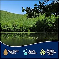 Vista 4 de Pond Cleanse 5 lb (10 paquetes) Limpiador natural y paquetes clarificador de agua Trata hasta 1.25 acres