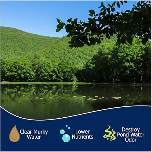Miniatura 4 de Pond Cleanse 5 lb (10 paquetes) Limpiador natural y paquetes clarificador de agua Trata hasta 1.25 acres