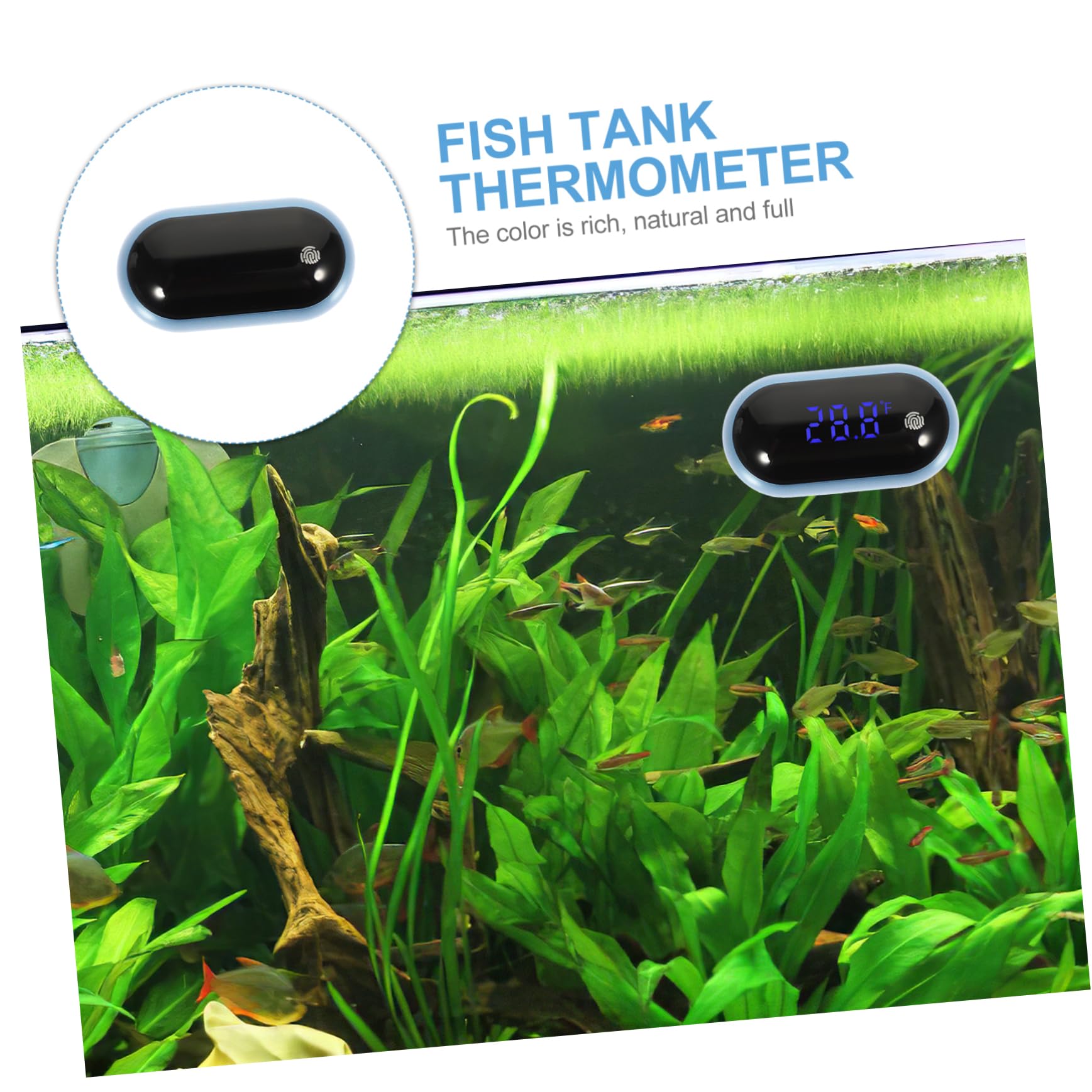 Toddmomy 3pezzi Termometro Per Acquari Misuratore Display Led Facile e Resistente Per Serbatoi e
