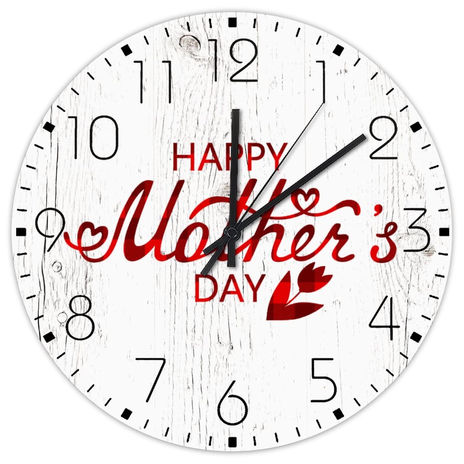 Horloge murale Happy Mother's Day en bois pour cadeau maman