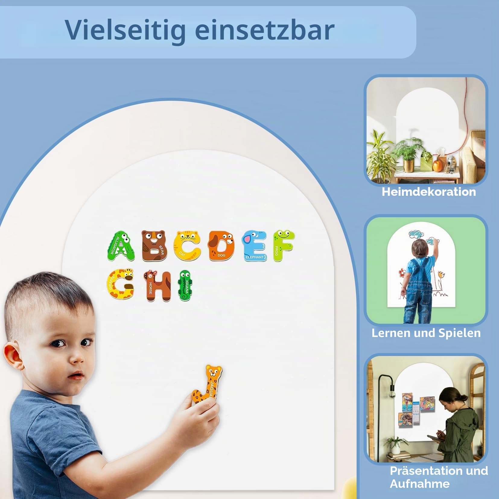 Magnetisches Whiteboard-Kontaktpapier für die Wand, abziehen und aufkleben, selbstklebende Whiteboard-Rolle für Zuhause, Schule, Weiß, 80100WH