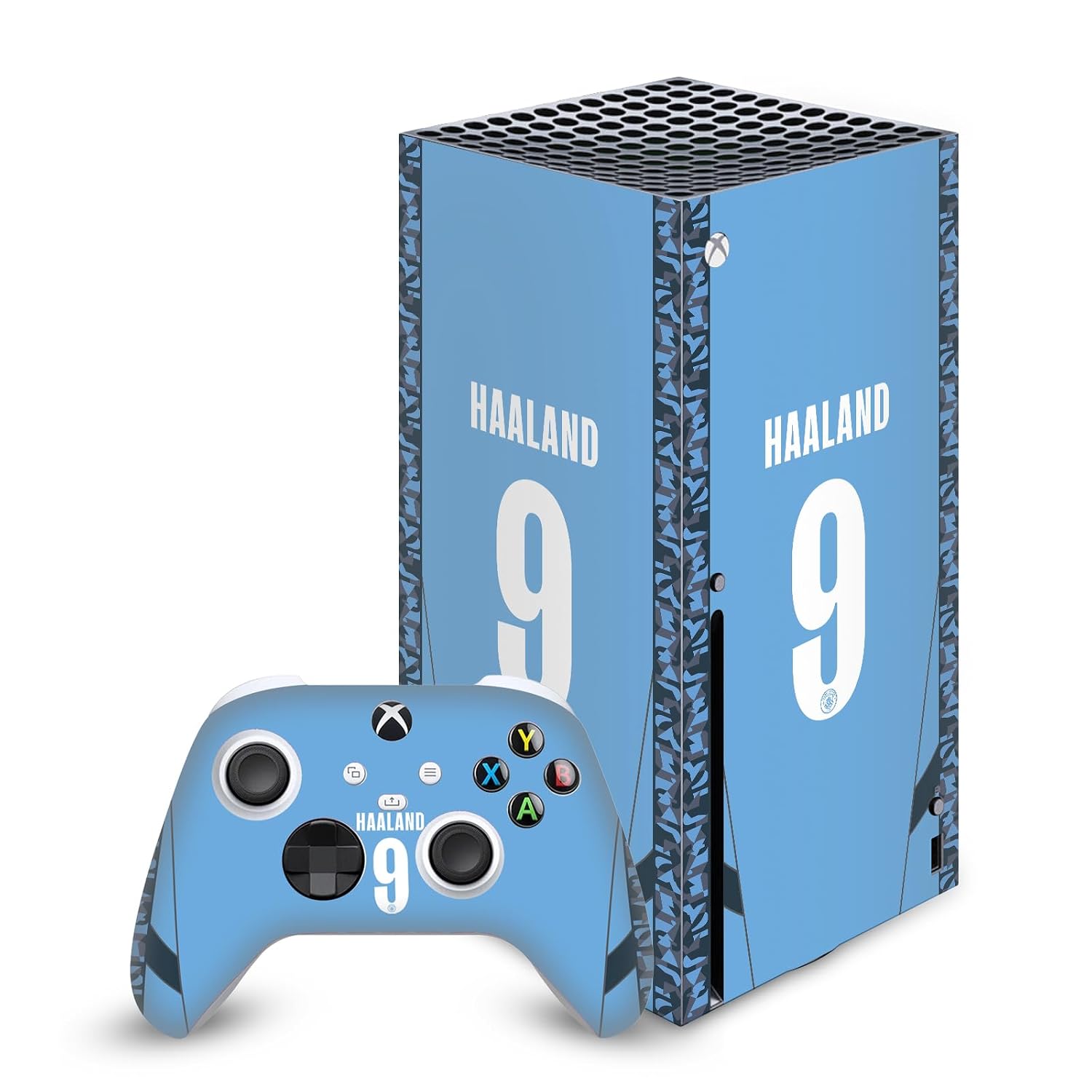 Head Case Designs Officially Licensed Manchester City Man City FC Erling Haaland 2024/25 Players Home Kit Vinyl Sticker Gaming Skin Decal Cover Compatible With Xbox Series X