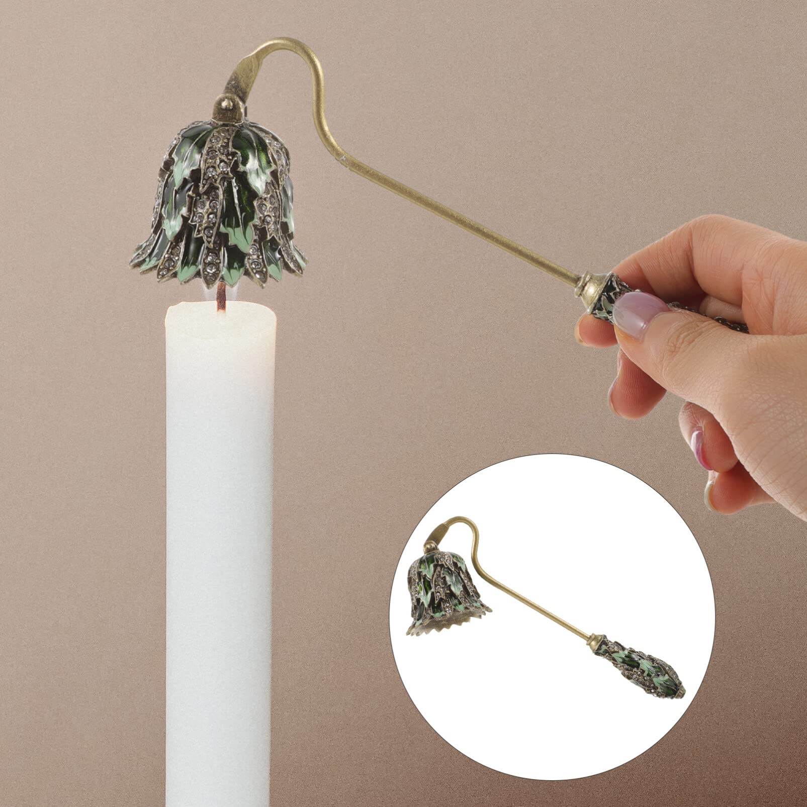 LALAFINA Candle Extinguisher Home Candle Snuffer Supplies Candle Holder Candle Snuffer with Long Handle Candle Snuffer Tool Flame Extinguisher Candle Put Out Flame Tool Flame Snuffer