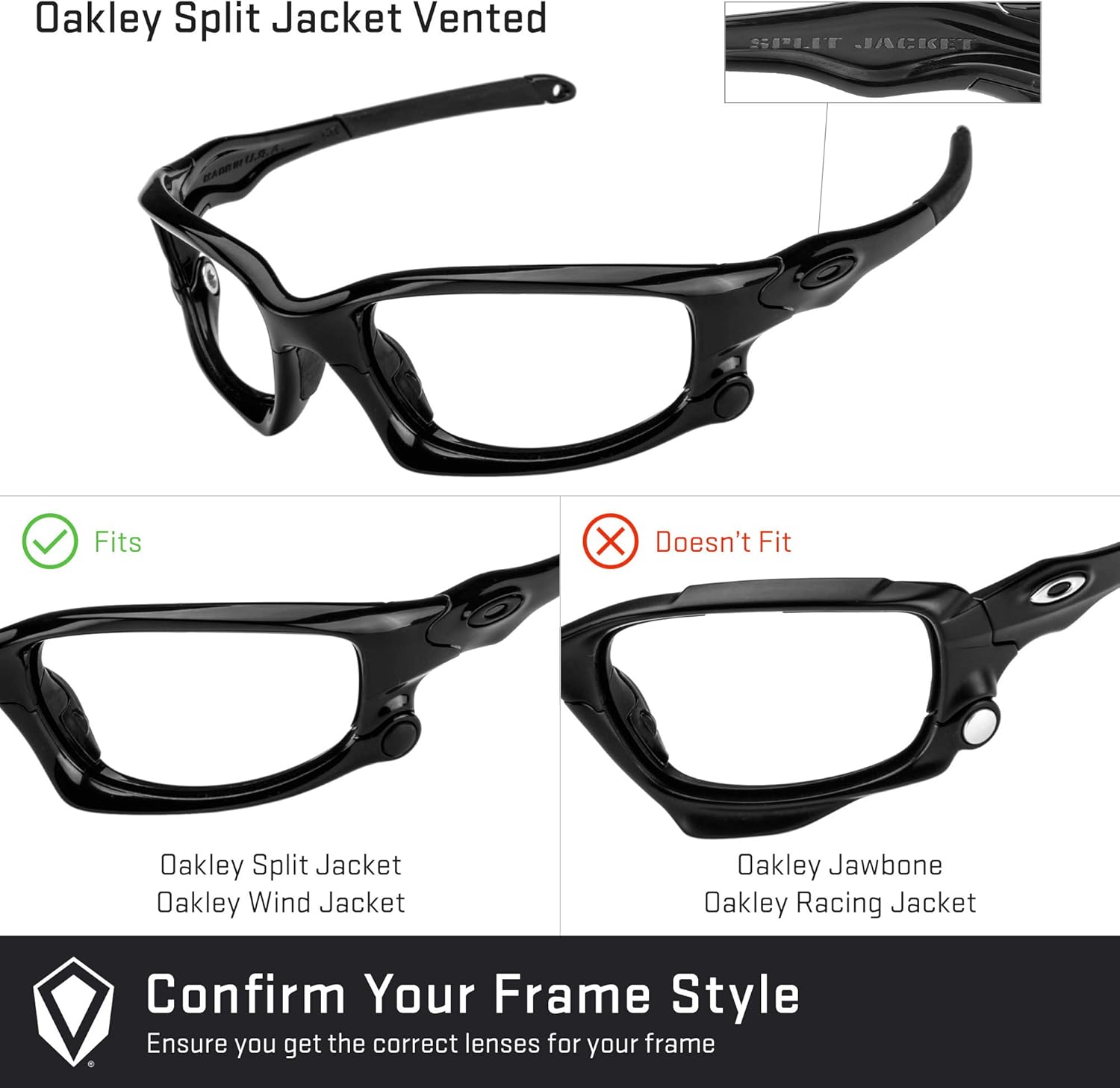 Revant Replacement Lenses for Oakley Split Jacket Vented OO9099