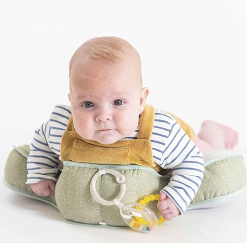 Vista 6 de Taf Toys Cojín para el tiempo de barriga con juguetes desmontables para recién nacidos y mayores, desarrolla músculos para gatear, juguete sensorial