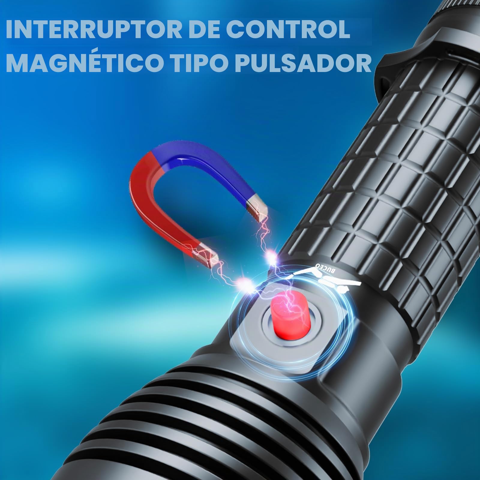 Linterna de buceo subacuática de 2000 lúmenes, linterna LED de buceo con 3 modos, luz LED de buceo nocturna IPX8 a prueba de agua, profesional para esnórquel