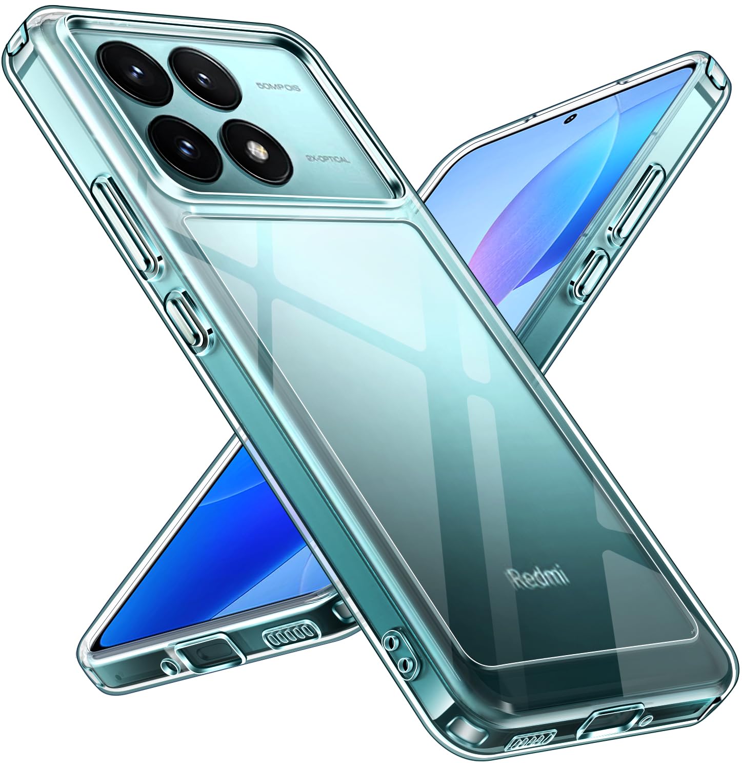iVoler Anti Ingiallimento Chiaro Cover per Xiaomi Poco F6 5G, [Antiurto di Grado Militare] Trasparente Sottile Anti Graffio Custodia Case con Paraurti Assorbimento degli urti