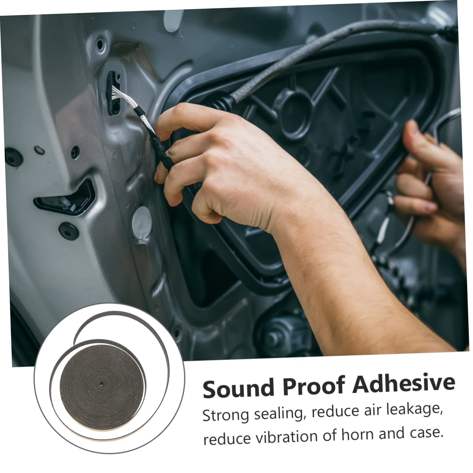 Abaodam Speaker Sealing Pad Eva Foam Tape Soundproofing Strip Insulation Roll Sealant for Speaker Installation