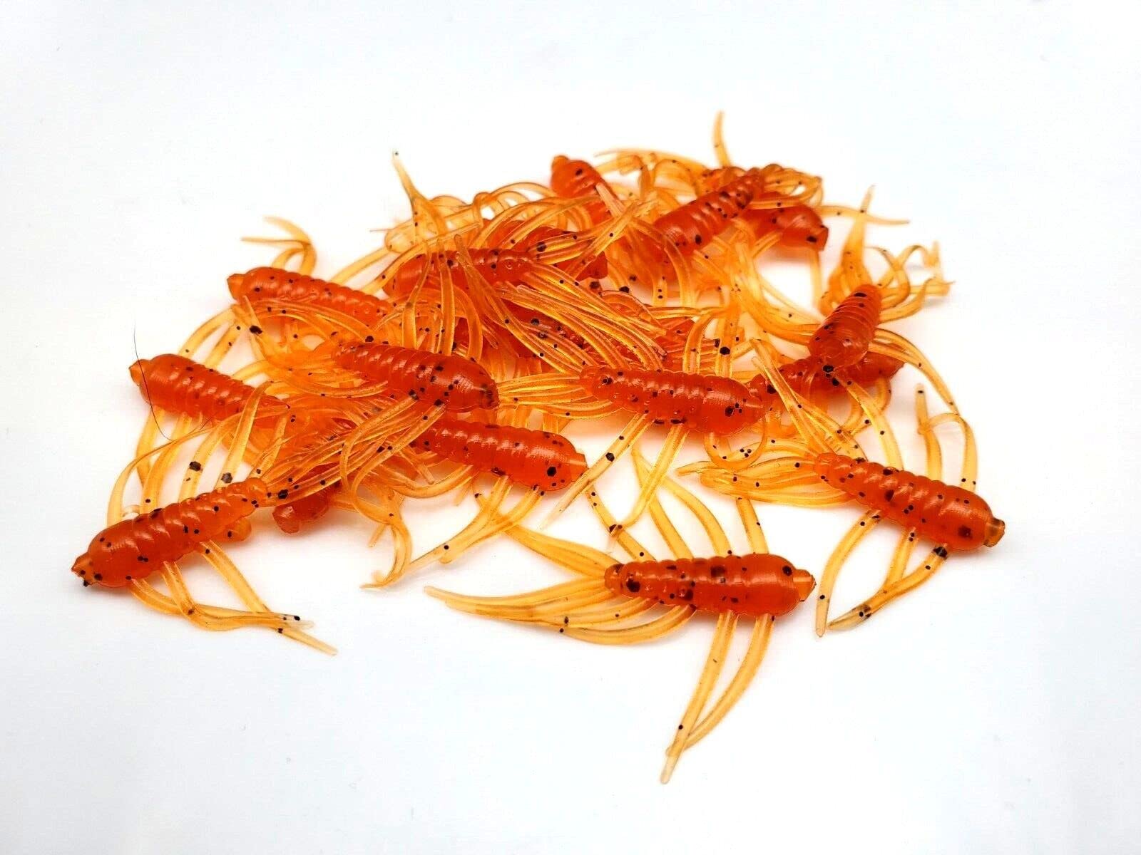 (18) 1 3/8" Scuttle Bug PANFISH Crappie Drop Shot JIG Bait Lure Bluegill Orange