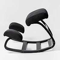 Vista 12 de Sleekform Silla ergonómica de rodillas – escritorio mecedora para oficina en casa, taburete ergonómico para sentarse activamente, silla correctora
