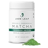 Jade Leaf Matcha Organic Ceremonial Grade Matcha Green Tea Powder - 100% Pure Japanese First Harvest Green Tea for Ceremonies, Usucha, Lattes 100g / 3.53 Ounce Tin (Pack of 1)