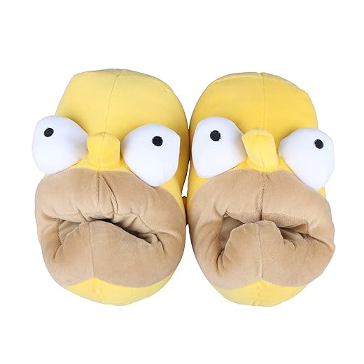 uiuoutoy Men's Slippers Cuddly Plush Slippers Yellow Winter Shoes Adult Slippers Gift Idea, yellow