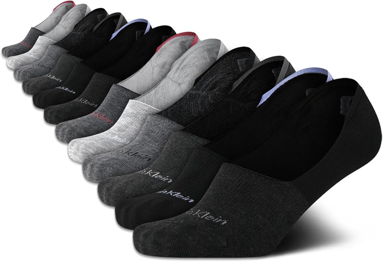 Calvin Klein Womens No Show Socks - 12 Pack Lightweight Cotton Blend Invisible No Slip Sneaker Liner Athletic Socks for Women
