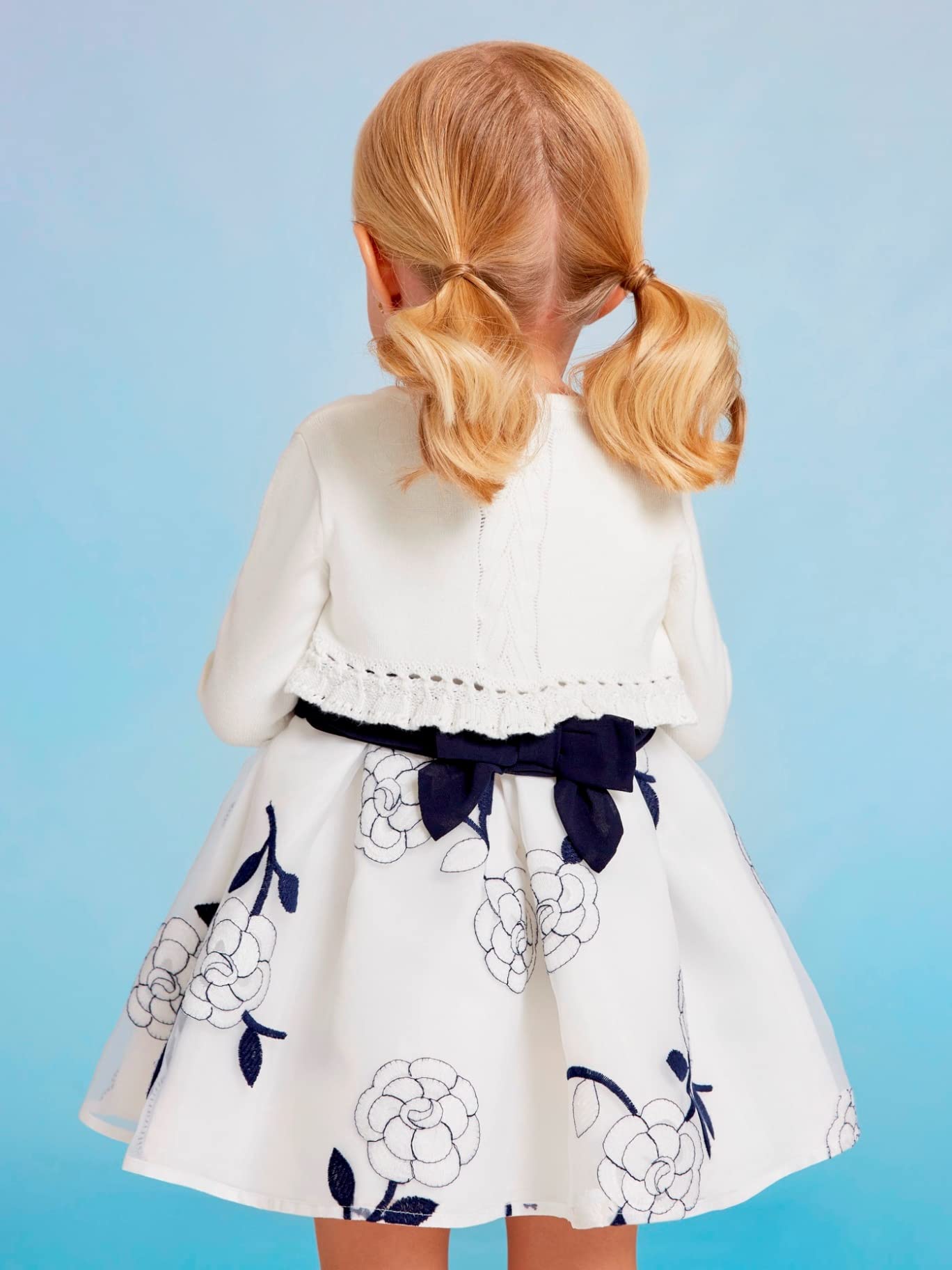 Abel & Lula Strickjacke Bolero für Baby - Mädchen Weiss