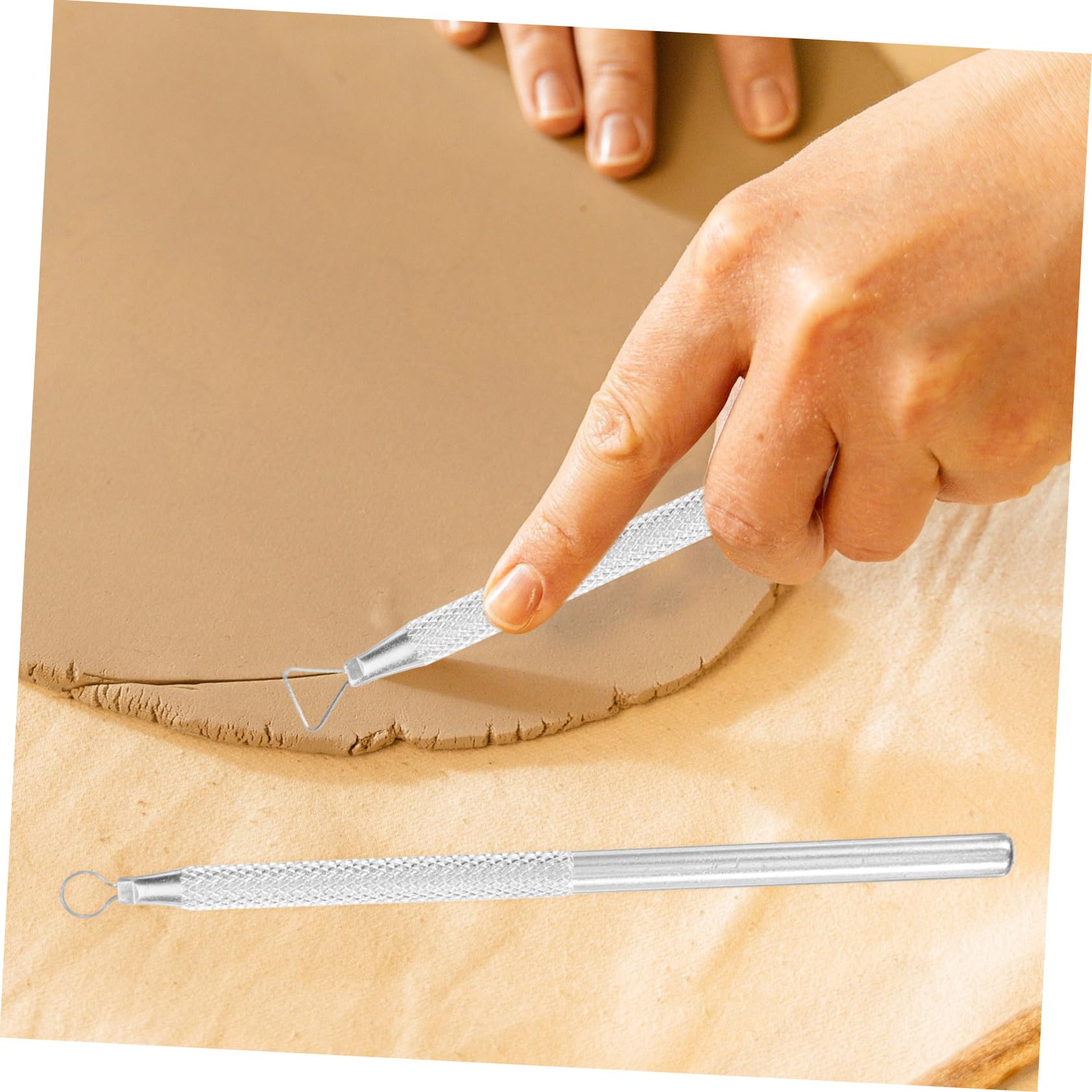 HOMSFOU 5 Set Strumenti per Ceramica per Dettagli E Scultura Argilla Aghi per Argilla Leggera Antiscivolo E Resistente per Progetti DIY 8 Pezzi*5
