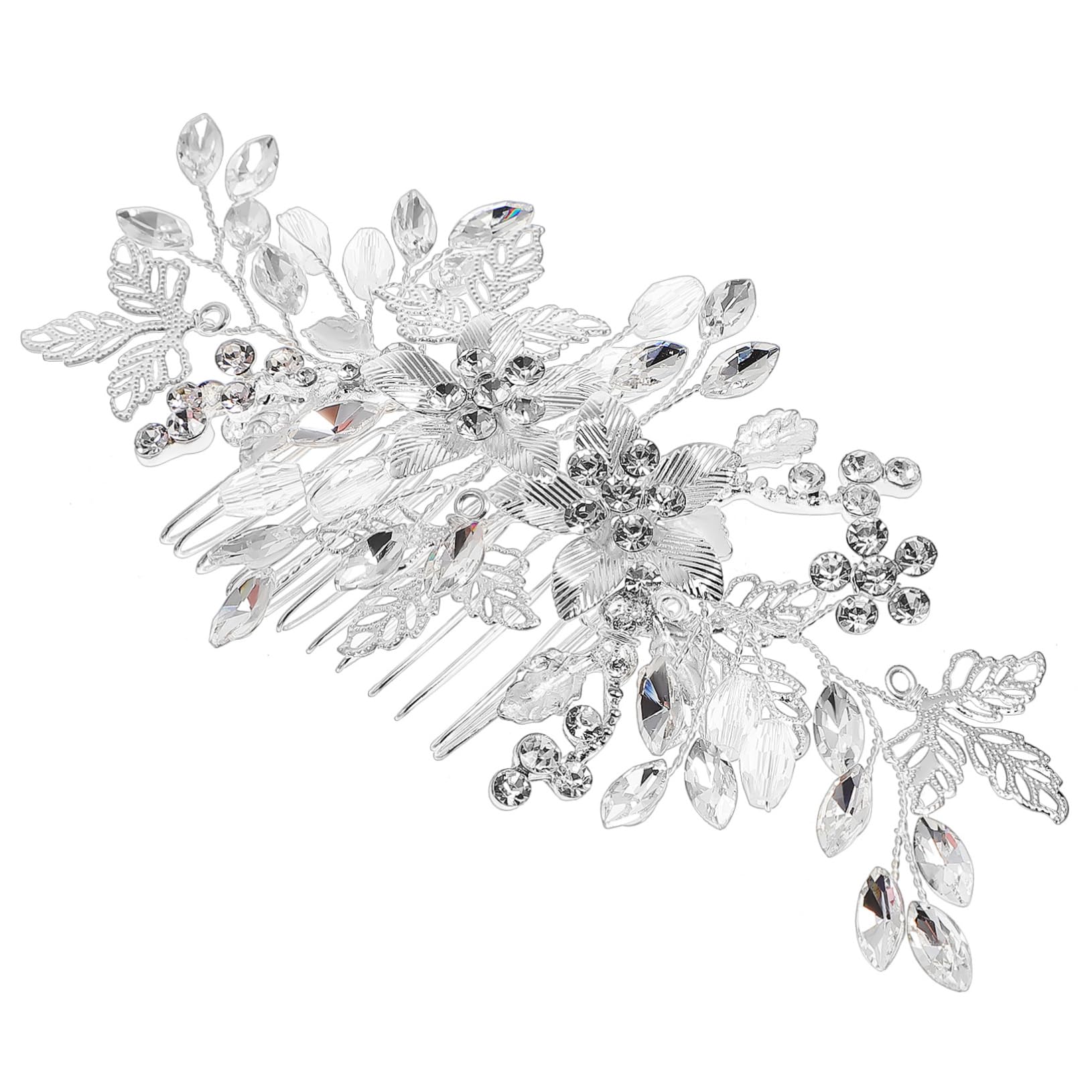 PACKOVE Bridal Rhinestone Side Comb Hair Accessory for Weddings Prom Lightweight Floral Design Gentle Grip Sturdy Craftsmanship for Brides Special Occasions