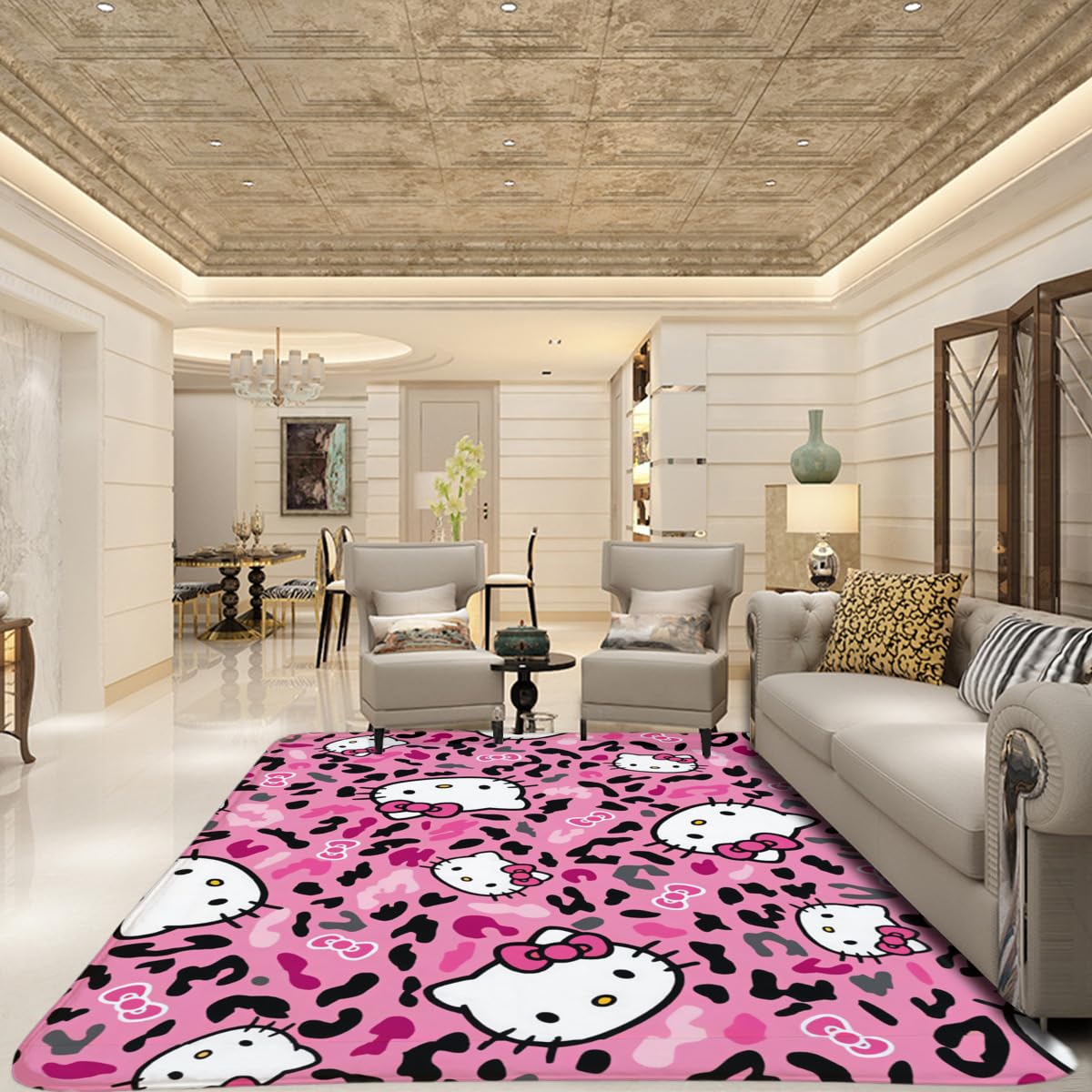 Amazon｜ハローキティ (3) カーペット ラグ ラグマット 200×150cm 極厚