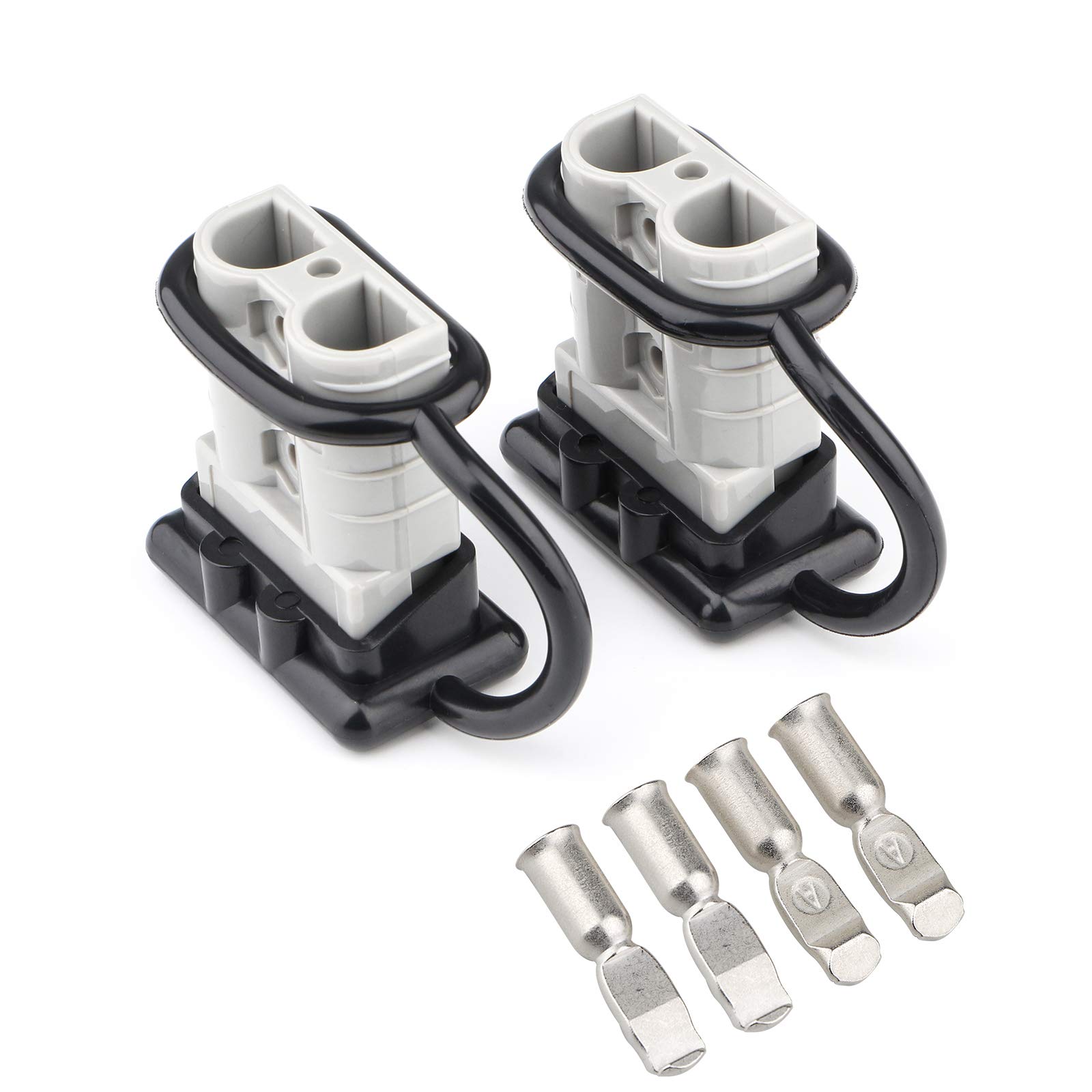 Spurtar 175A 1/0 AWG Battery Quick Connect Disconnect Fits 1/0-4 AWG Cable (2 Pack) Wire Harness Plug for Winches, Trailer or Other Electrical Devices, UL Certified - 2 Pack