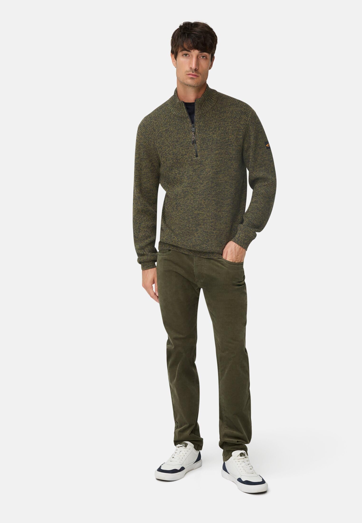 camel active 409530-6k06 sweter, zielony leśny, rozmiar L męski, Zielony las, L