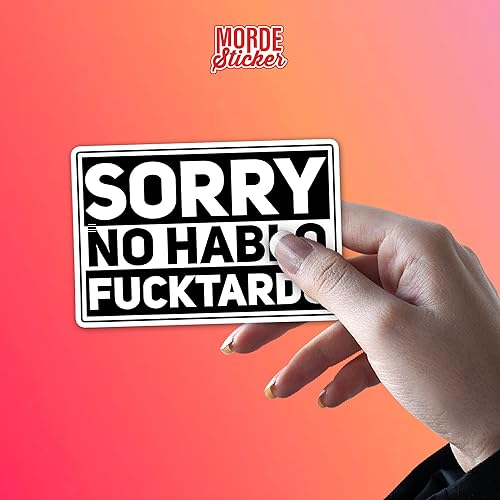 Miniatura 6 de (3 piezas) Sorry No Hablo Fuctardo - Calcomanías divertidas ofensivas españolas con texto sarcástico, de 2 pulgadas, troqueladas, de vinilo