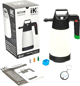 iK Foam PRO 2 Pump Sprayer, Professional Spray Bottle for Automotive Cleaning, Detailing, and Industrial Cleaning, Bundle with a Lumintrail Keychain