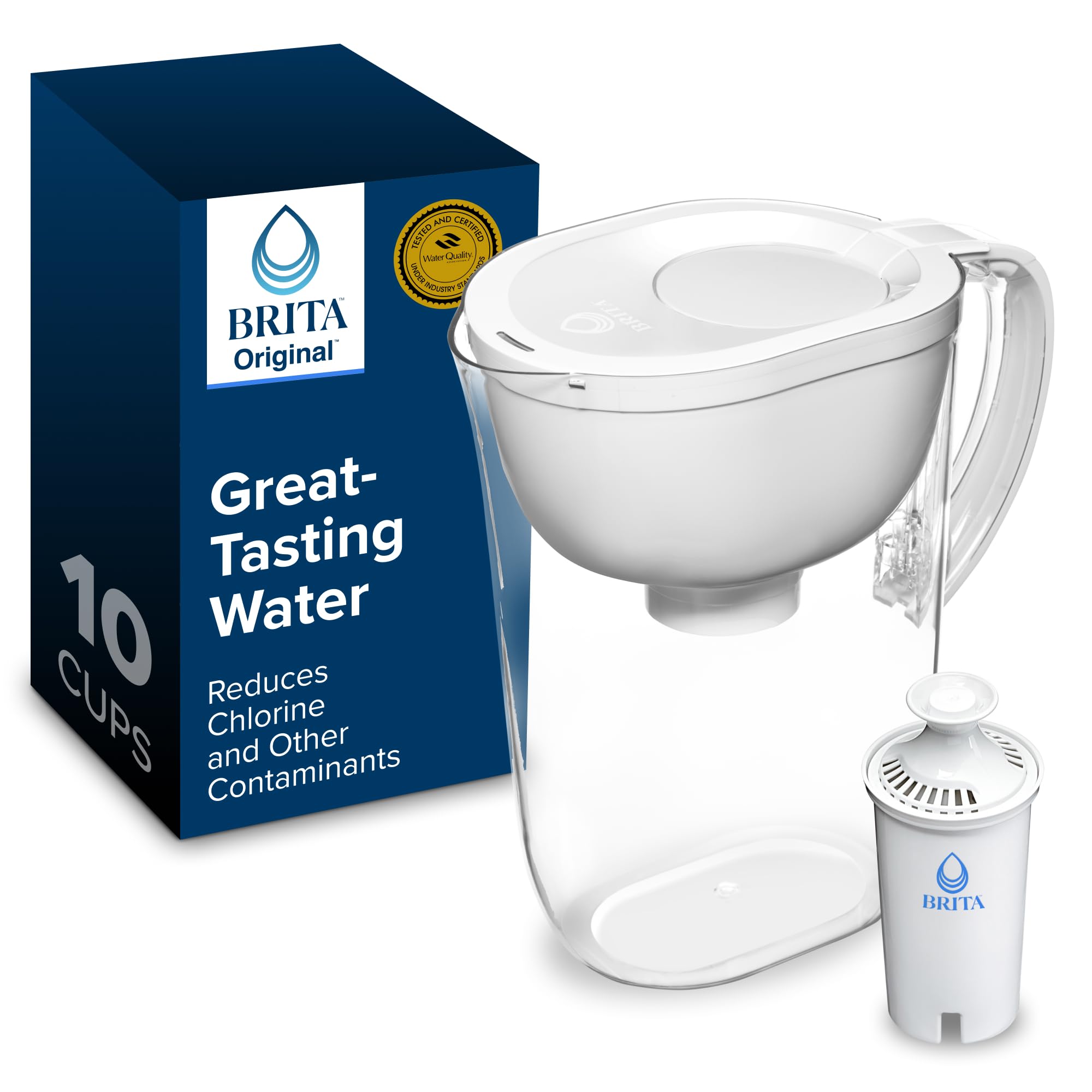 Brita Tahoe Water Filter Pitcher BPA-Free Water Pitcher Replaces 1 800 Plastic Water Bottles a Year Lasts Two