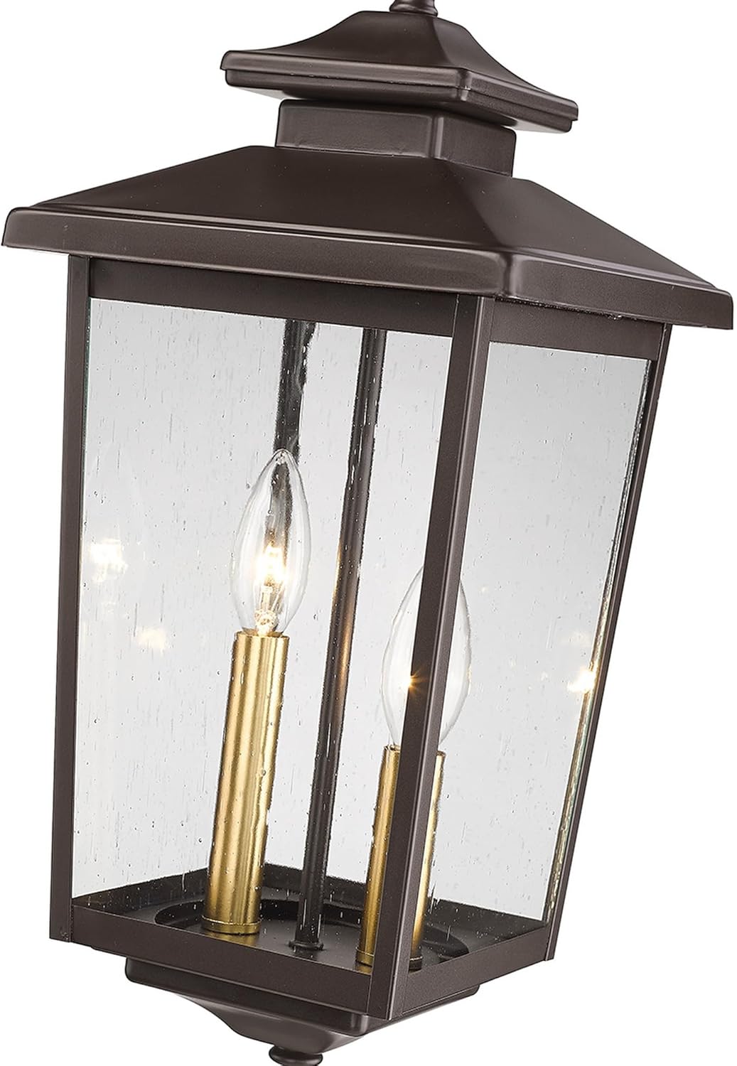 ML Lighting Eldrick 2-Light Outdoor Hanging Lantern Powder Coated Bronze