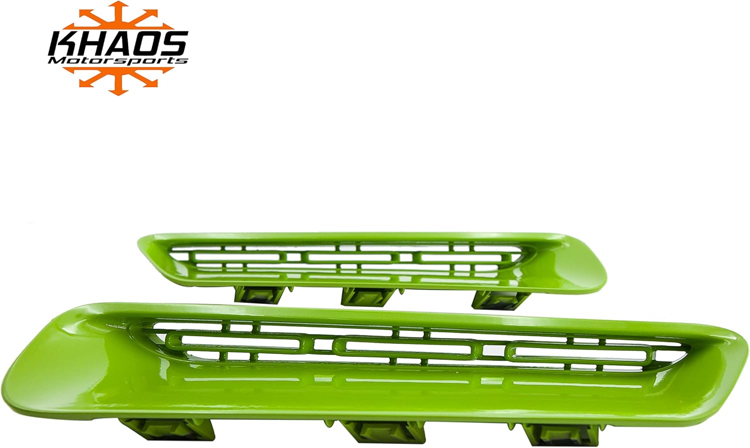 Custom Painted Hood Bezels Compatible with Dodge Challenger Base Hood (PFB Sublime Green)