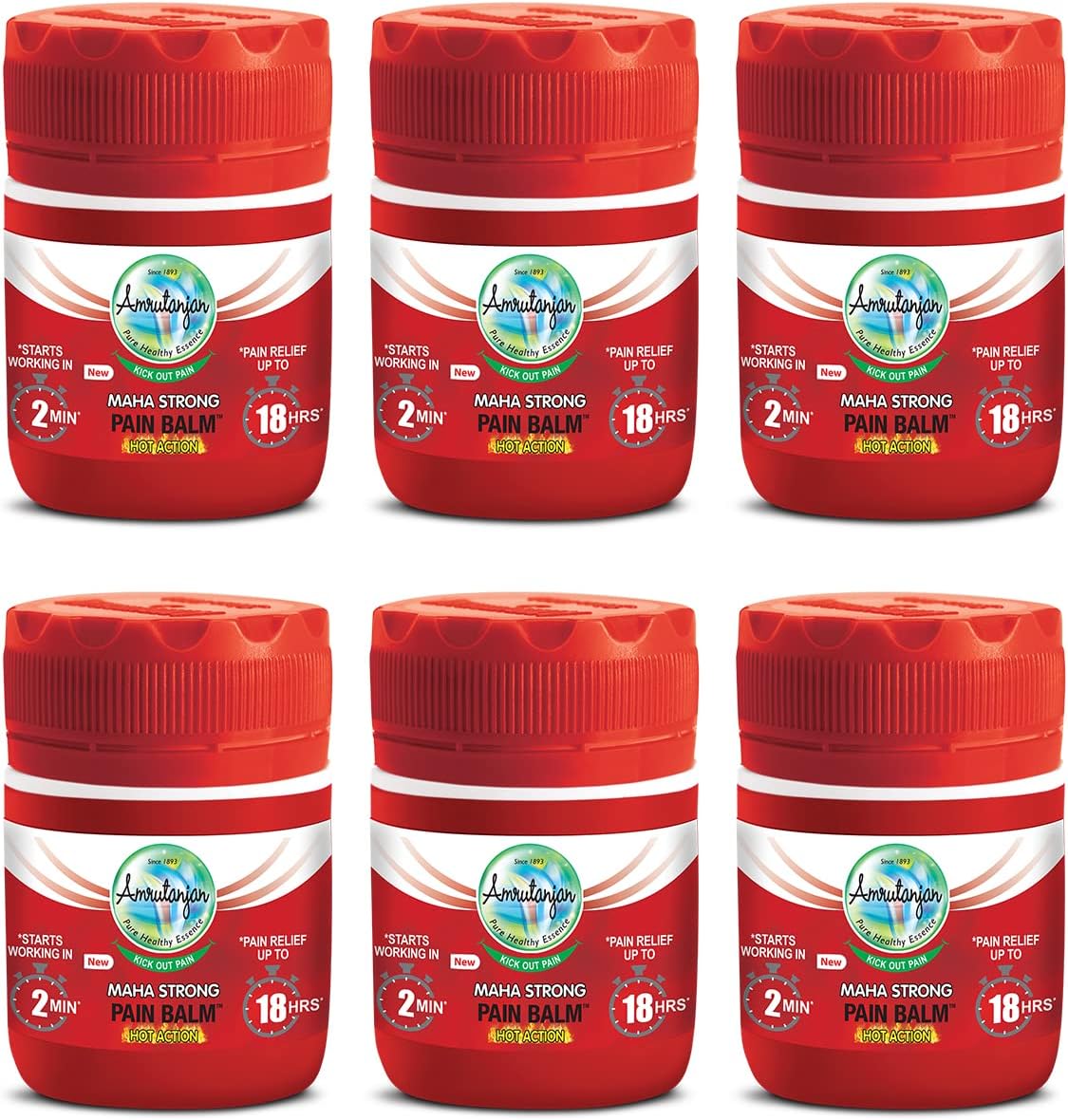 NEW MAHA STRONG PAIN BALM 8 ML - PACK OF 6