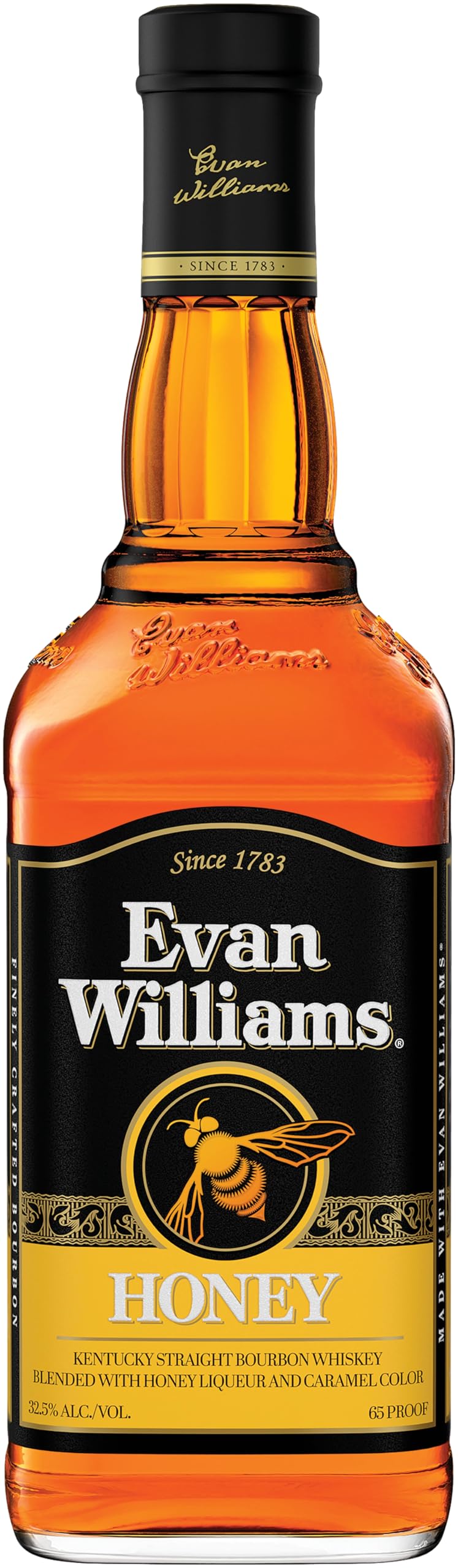 Evan Williams Honey | Kentucky Straight Bourbon Whiskey Blended with Honey Liqueur and Caramel Color | | 32.5% ABV | Award Winning (70cl)
