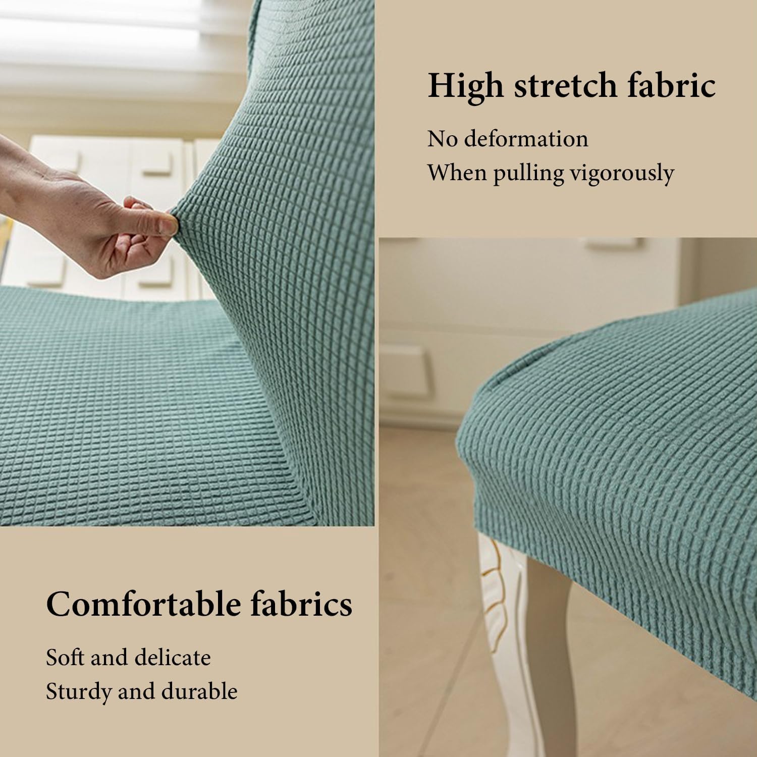 Round Back Dining Chair Slipcover Stretch Curved Back Dining Room Chair Cover Set of 2 4 6 Elastic Chair Protector Cover High Back Chair Slipcover for Kitchen Restaurant Banquet,D 4pcs