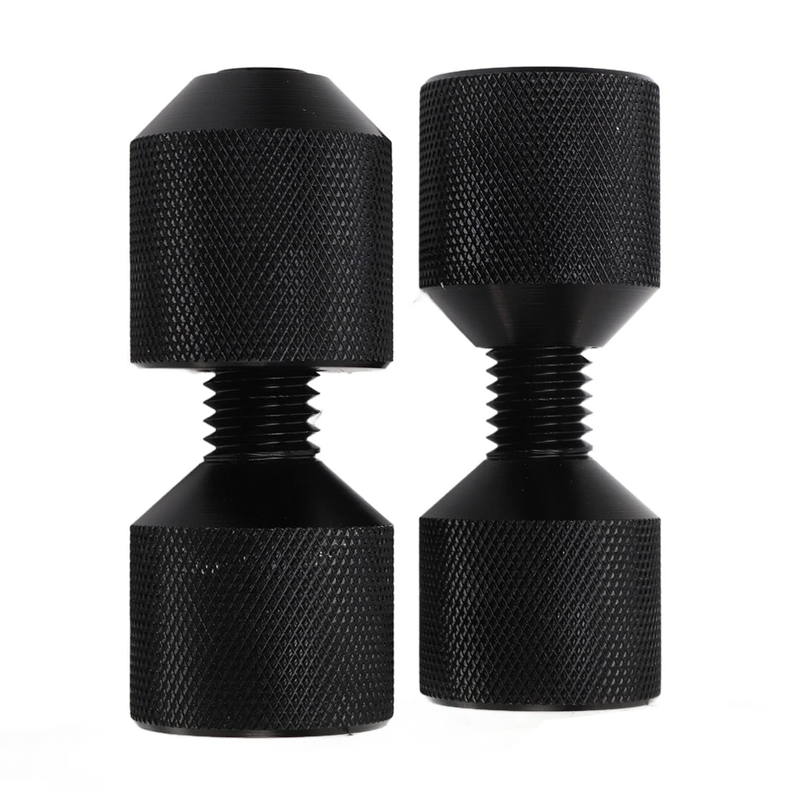 SUNGOOYUE 2 PCS FLANGE ALIGNAGE PINE BOURNAGE LOCAGE DE LOCATION DE LA PINE GUIDE BUNE PIN 1-1/8 Pouces Deux Trous Set Épingles à Double Trou Filetées en Aluminium avec Outils