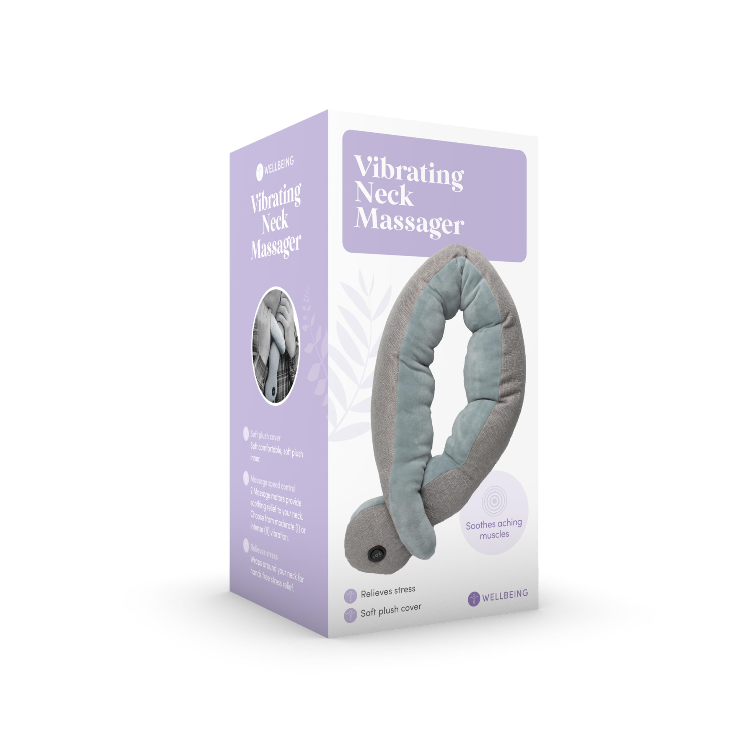 Wellbeing Vibrating Neck Massager Unisex Soft Fabric Covered Firm Massaging  Aid : Amazon.co.uk: Health & Personal Care