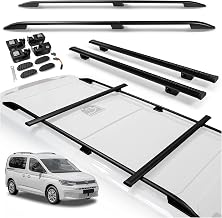 CHROMEMASTER | Roof Bars and Roof Rack Compatible with VW Caddy L1 Corto 2020+ | Specific Kit for Transportation of Cargo and Luggage on the Roof of the Car | Aluminium