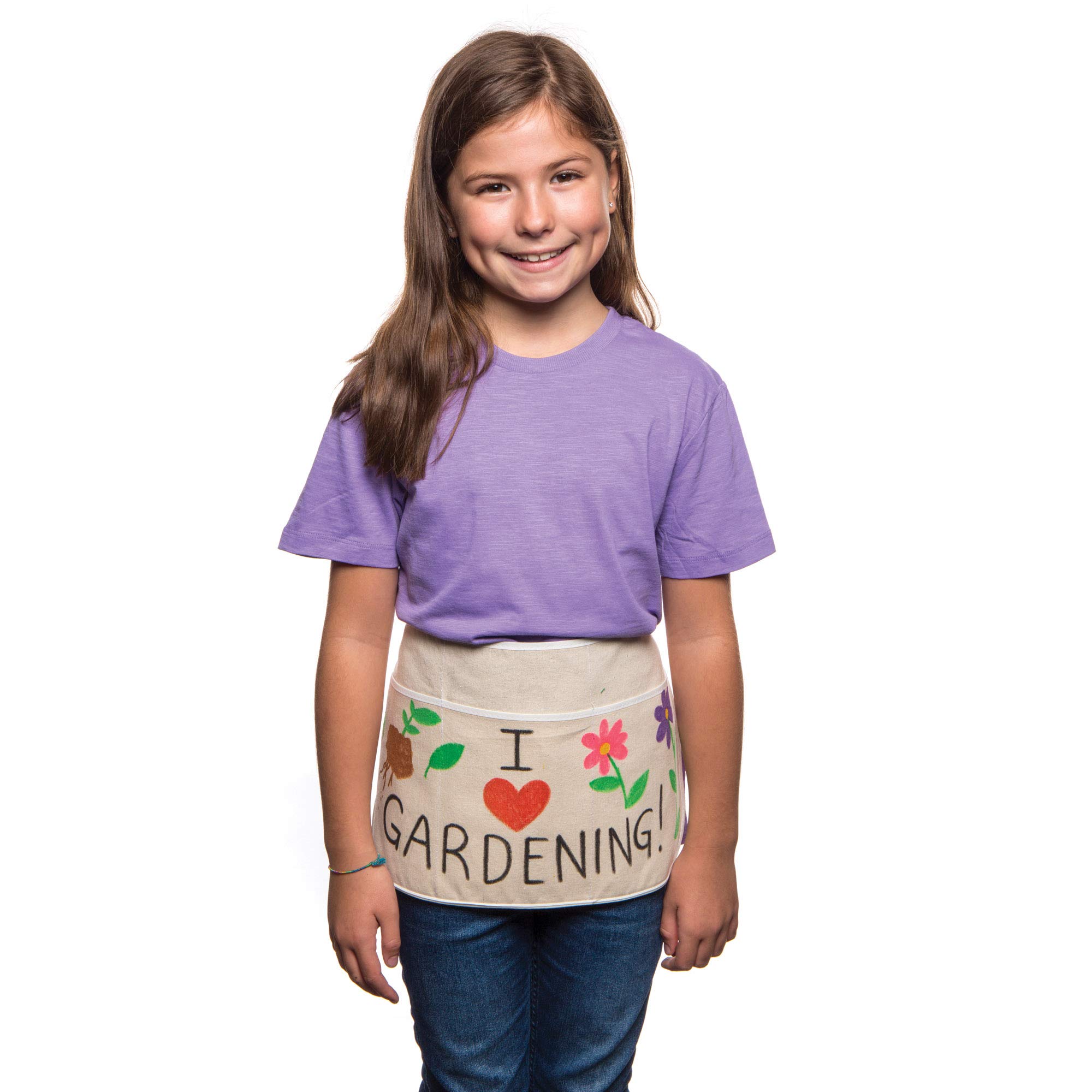 Baker Ross AW266 Fabric Waist Aprons (Pack of 3) For Kids to Decorate and Personalise for Mothers Day - Ideal For Cooking, Messy Play or Gifting