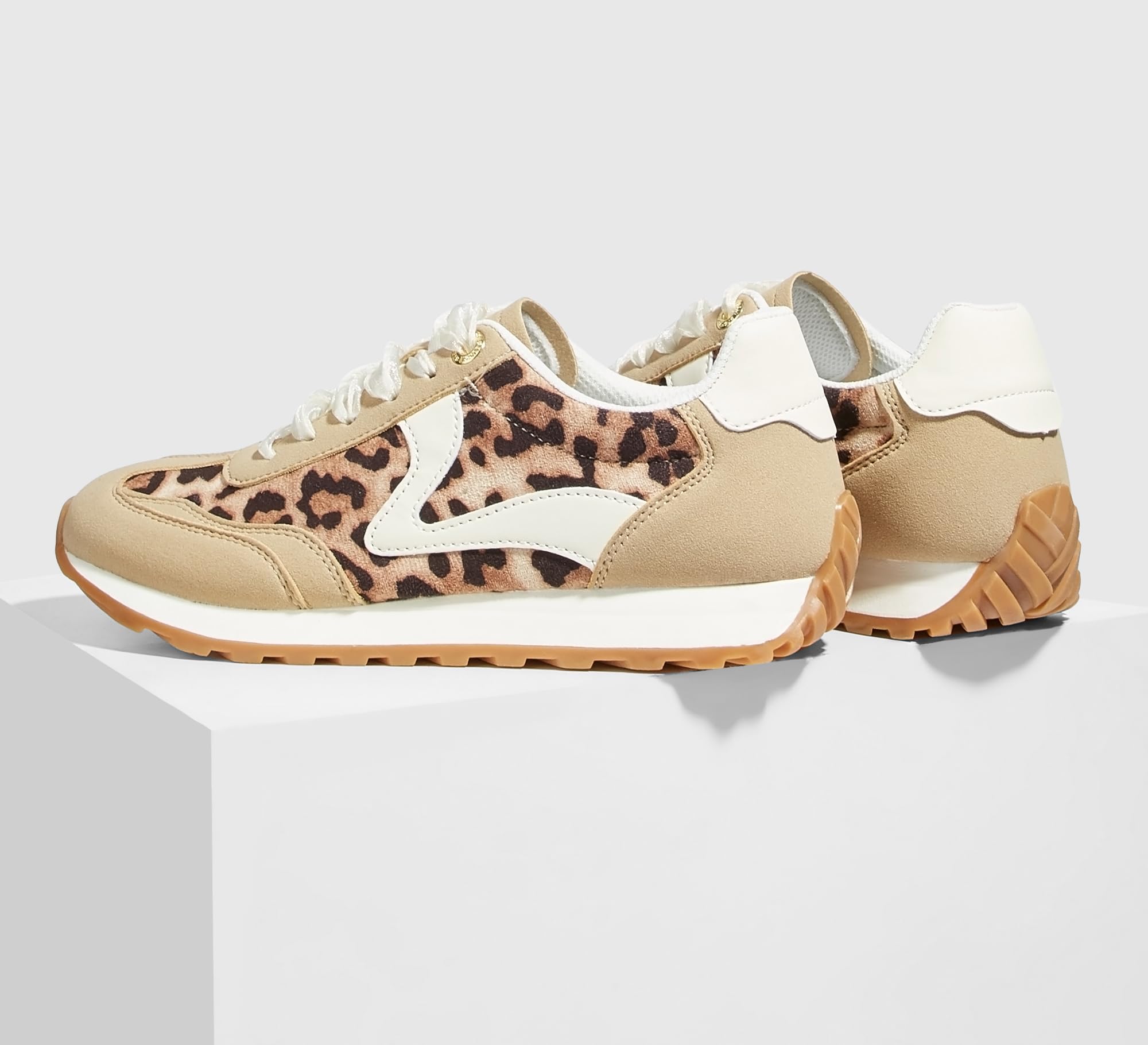 LUCKY STEP Zapatillas Mujer Moda - Tendencia Tenis, Neutras & Estilosas, Retro Trainers, Casual para Correr y Caminar