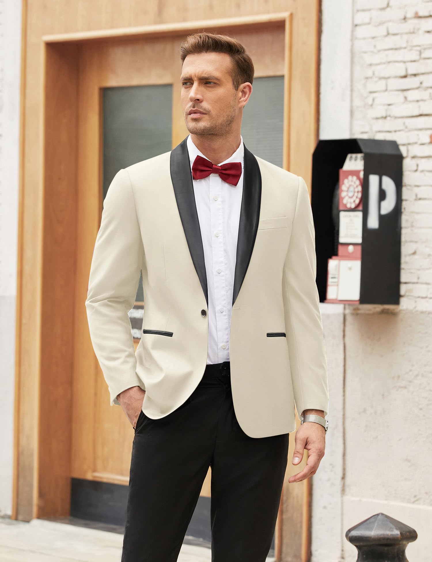 COOFANDY Giacca da smoking da uomo, per cena, balli, feste