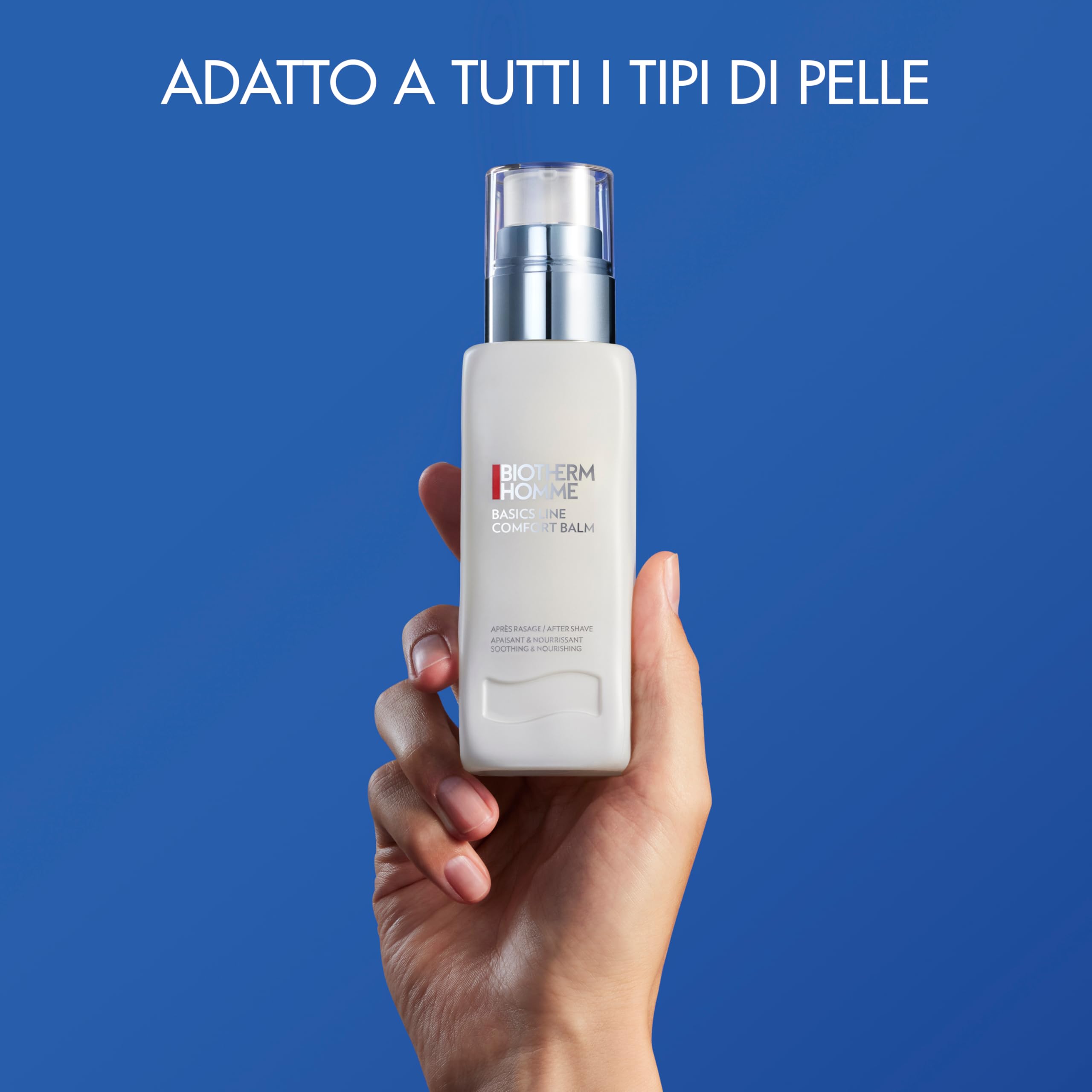 BIOTHERM HOMME Basics Line Ultra Comfort Balm, Balsamo Dopobarba Idratante, Per Tutti i Tipi di Pelle, Effetto Lenitivo, Pelle Morbida e Idratata, Anti-Rossori e Irritazioni, Con Life Plankton, 75 ml
