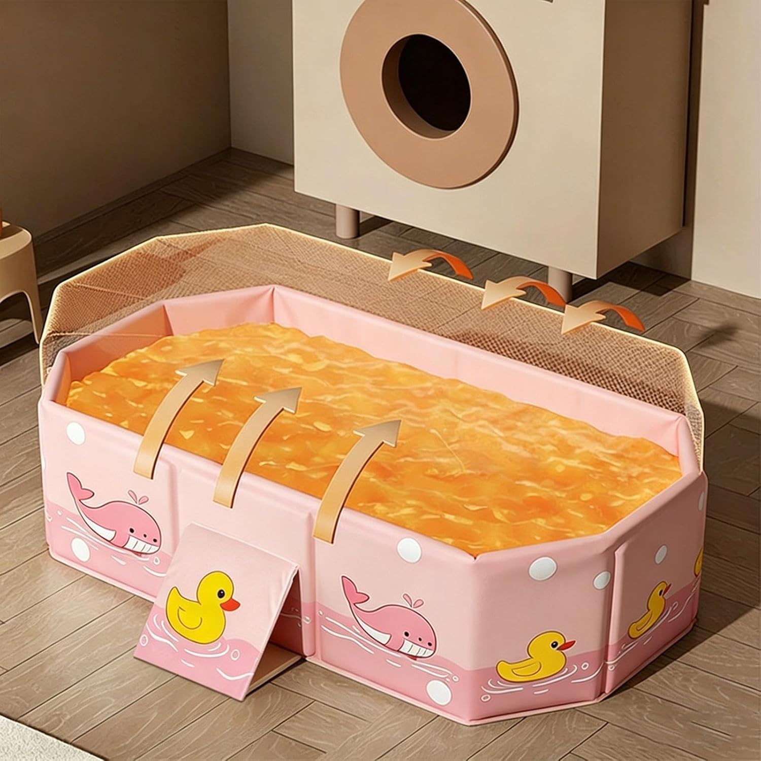 Foldable Kids Bathtub for Shower | Duck Pattern Bathtub - Portable Bath Tub,for Boys Girls Home Daycare Travel Hotel Bathroom Vacation Camping Apartment